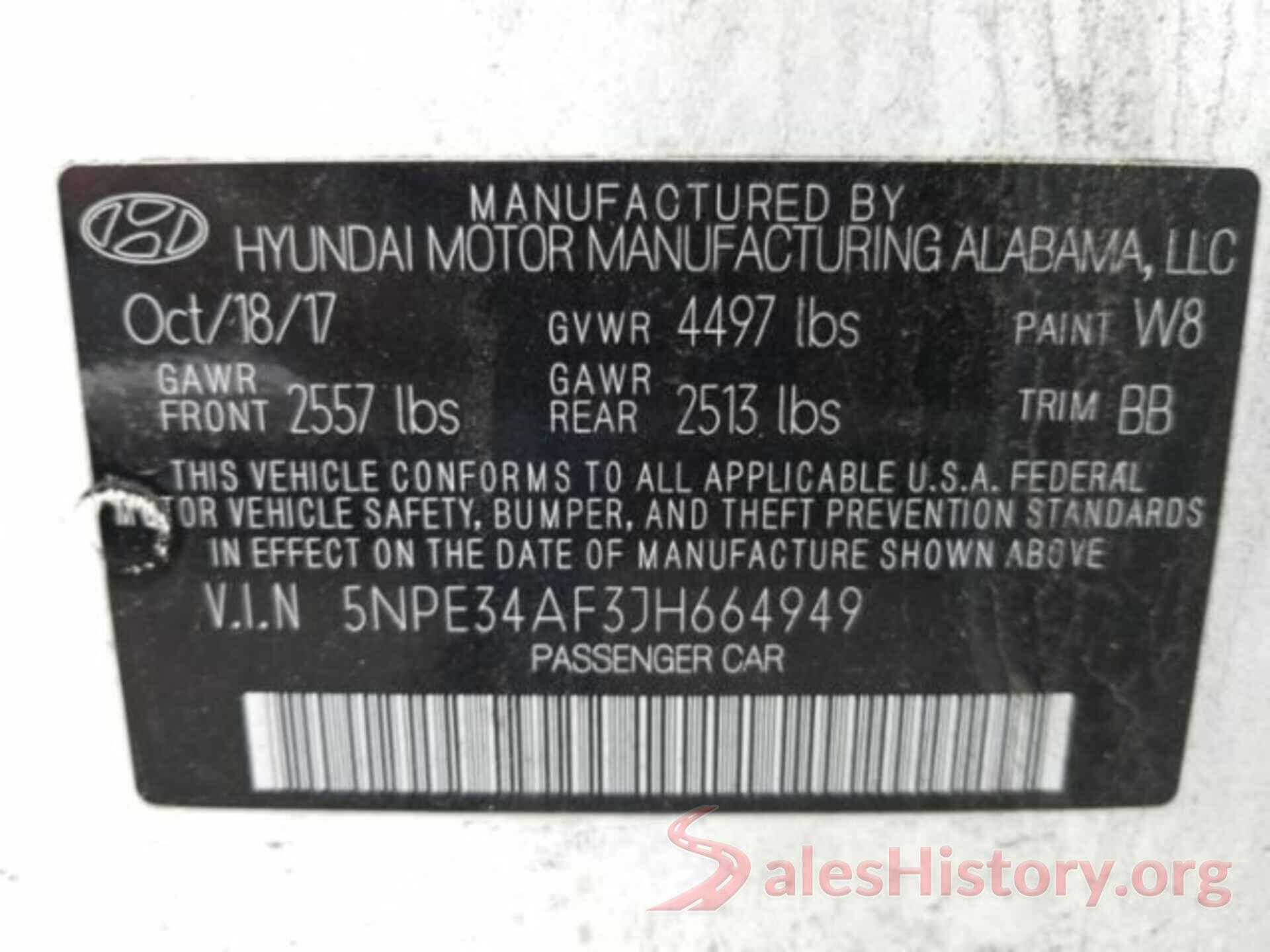 5NPE34AF3JH664949 2018 HYUNDAI SONATA