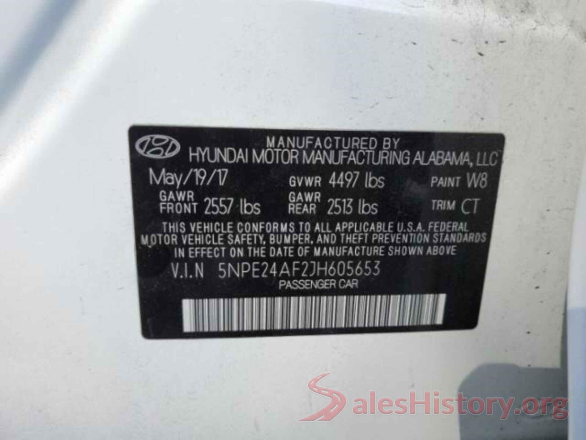 5NPE24AF2JH605653 2018 HYUNDAI SONATA