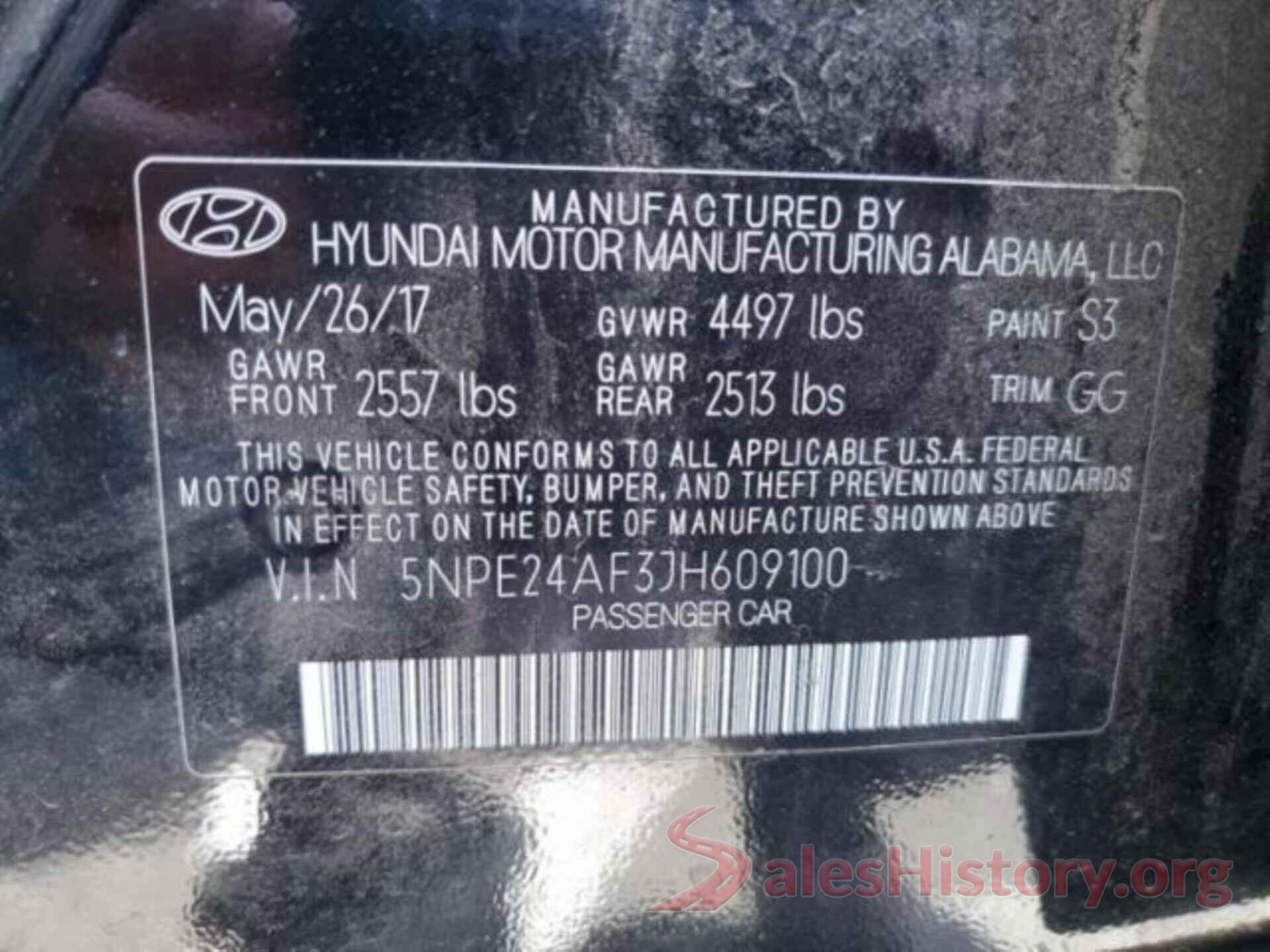 5NPE24AF3JH609100 2018 HYUNDAI SONATA