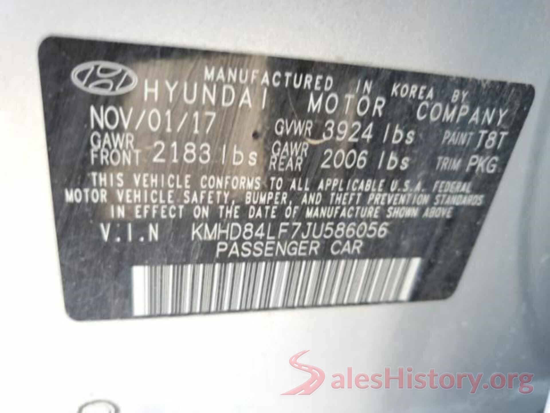 KMHD84LF7JU586056 2018 HYUNDAI ELANTRA