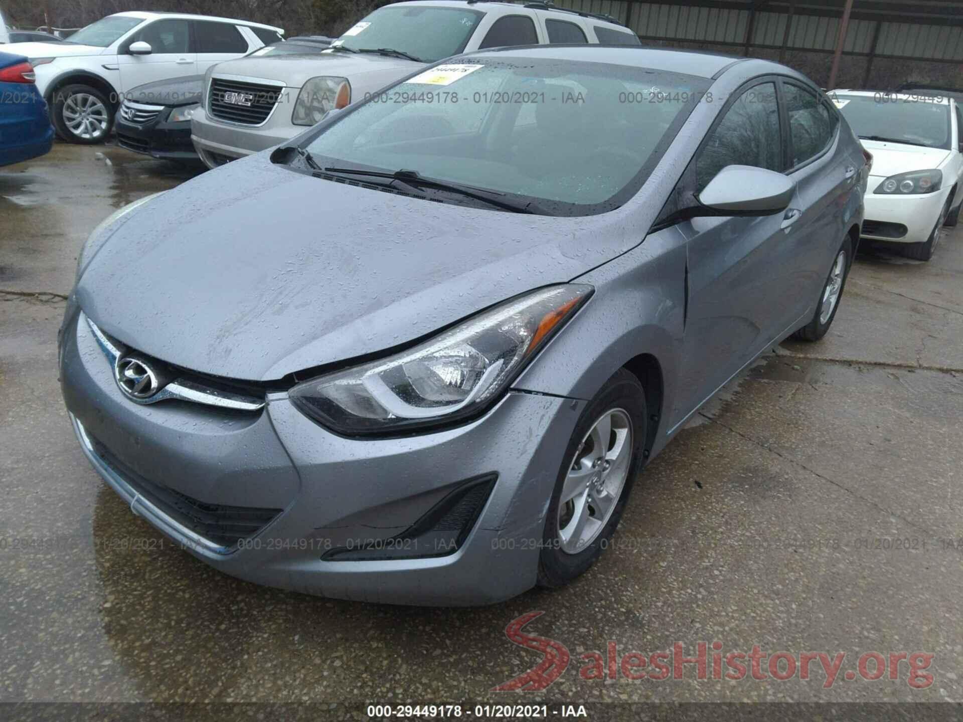 5NPDH4AE8GH758001 2016 HYUNDAI ELANTRA