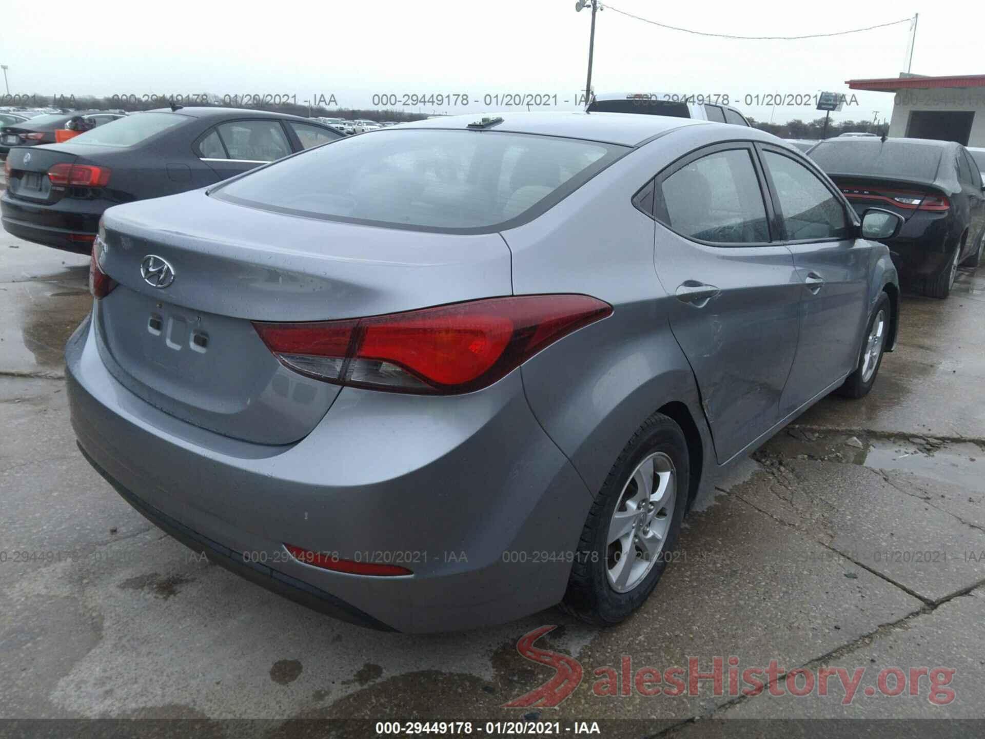 5NPDH4AE8GH758001 2016 HYUNDAI ELANTRA