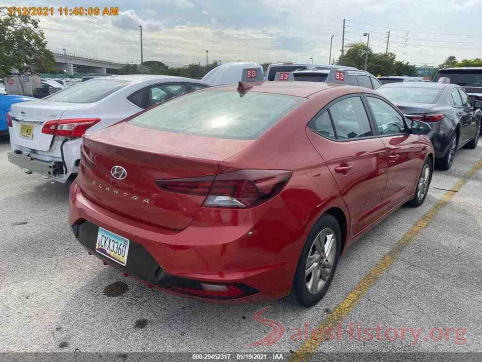 5NPD84LF5KH425009 2019 HYUNDAI ELANTRA