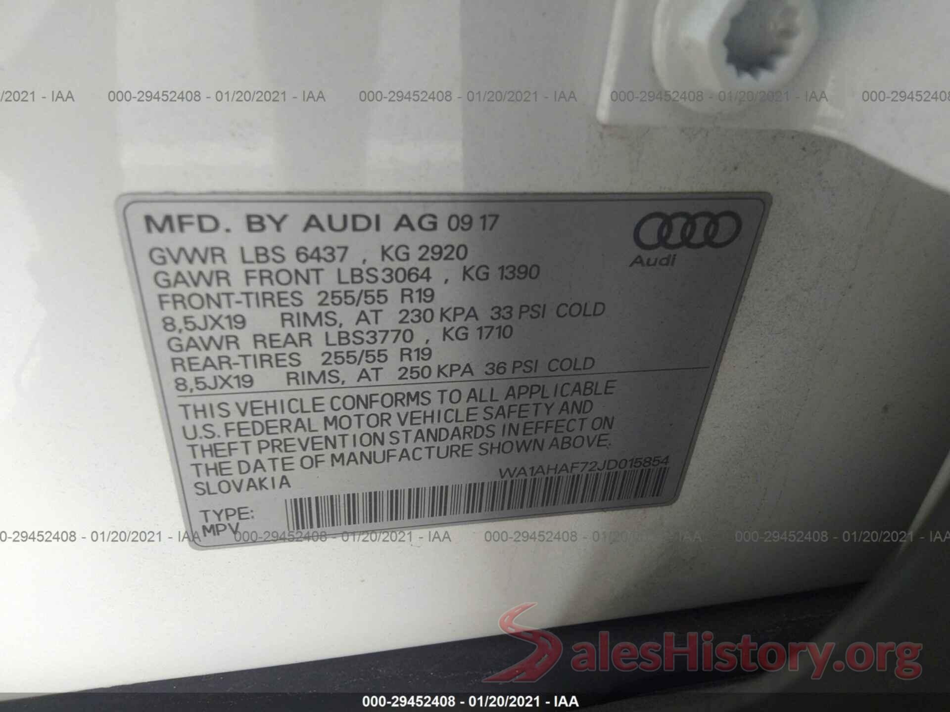 WA1AHAF72JD015854 2018 AUDI Q7