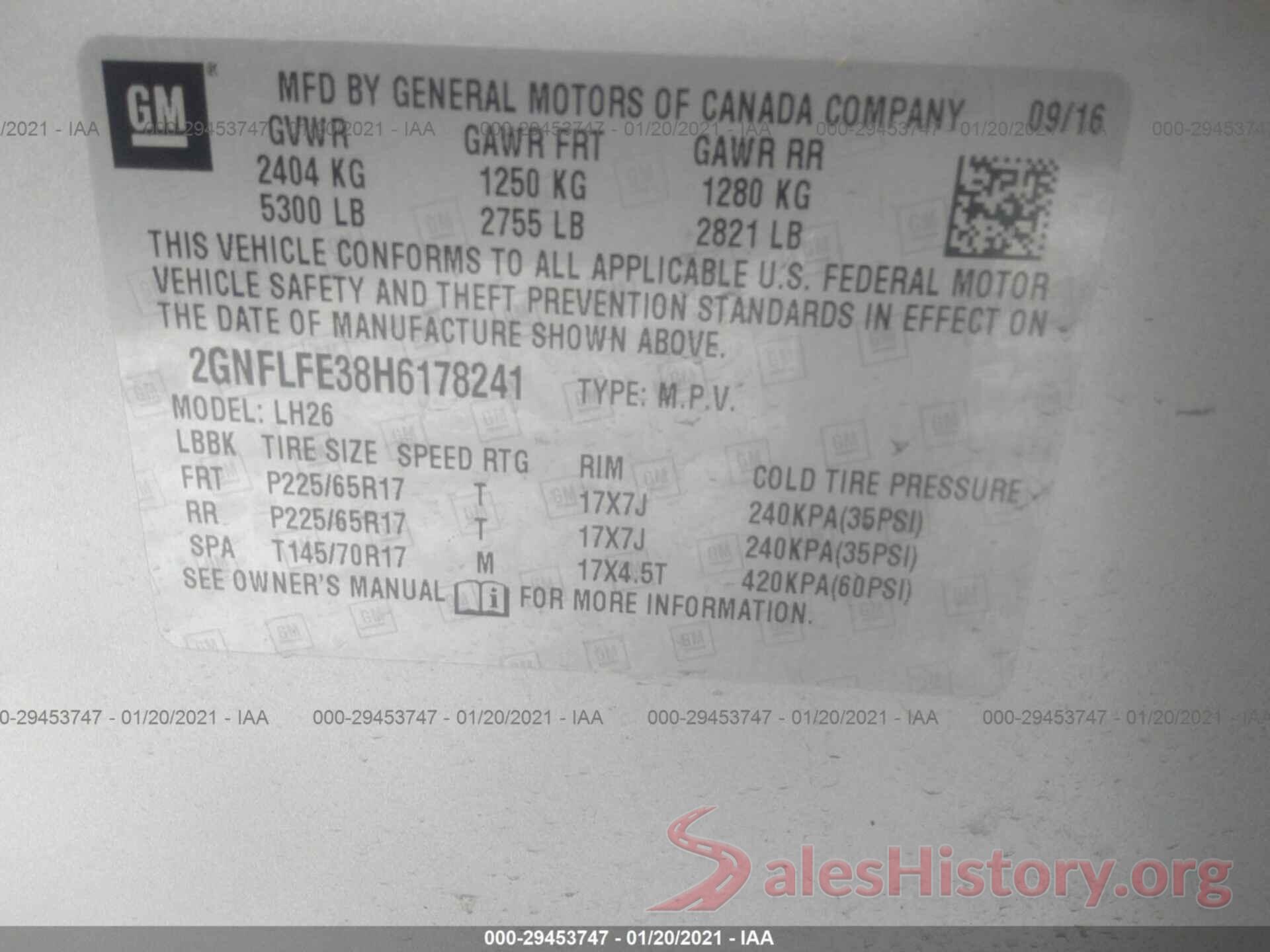 2GNFLFE38H6178241 2017 CHEVROLET EQUINOX