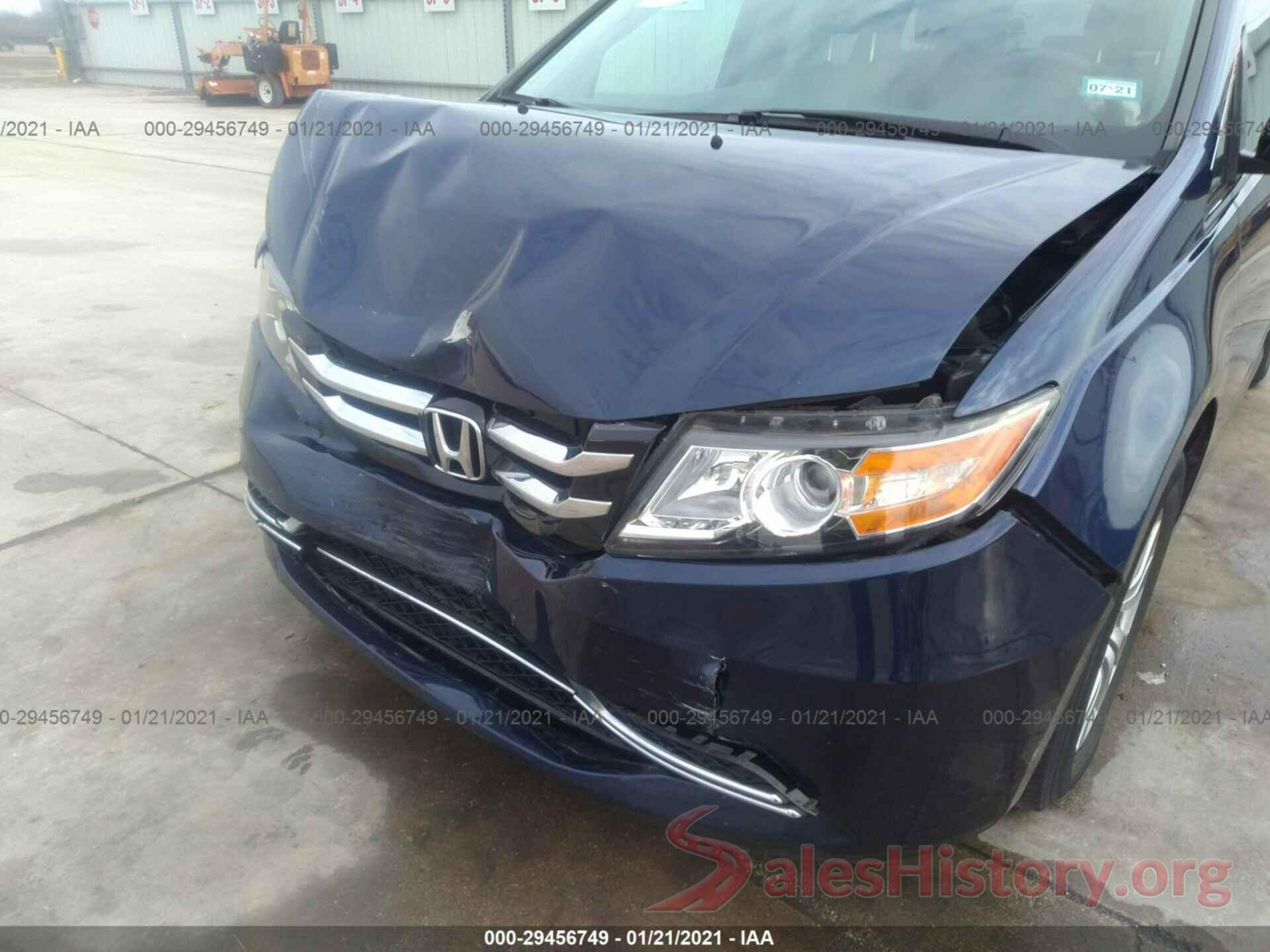 5FNRL5H30GB121245 2016 HONDA ODYSSEY