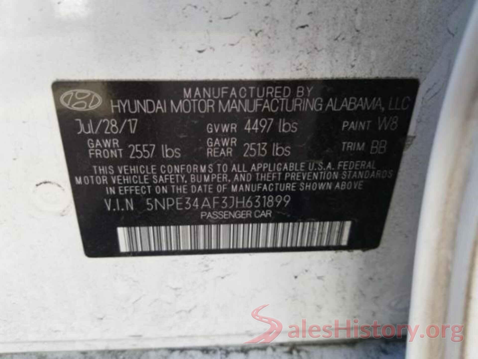 5NPE34AF3JH631899 2018 HYUNDAI SONATA