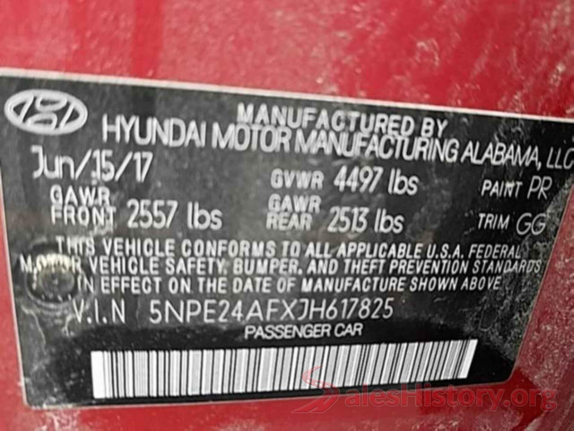 5NPE24AFXJH617825 2018 HYUNDAI SONATA