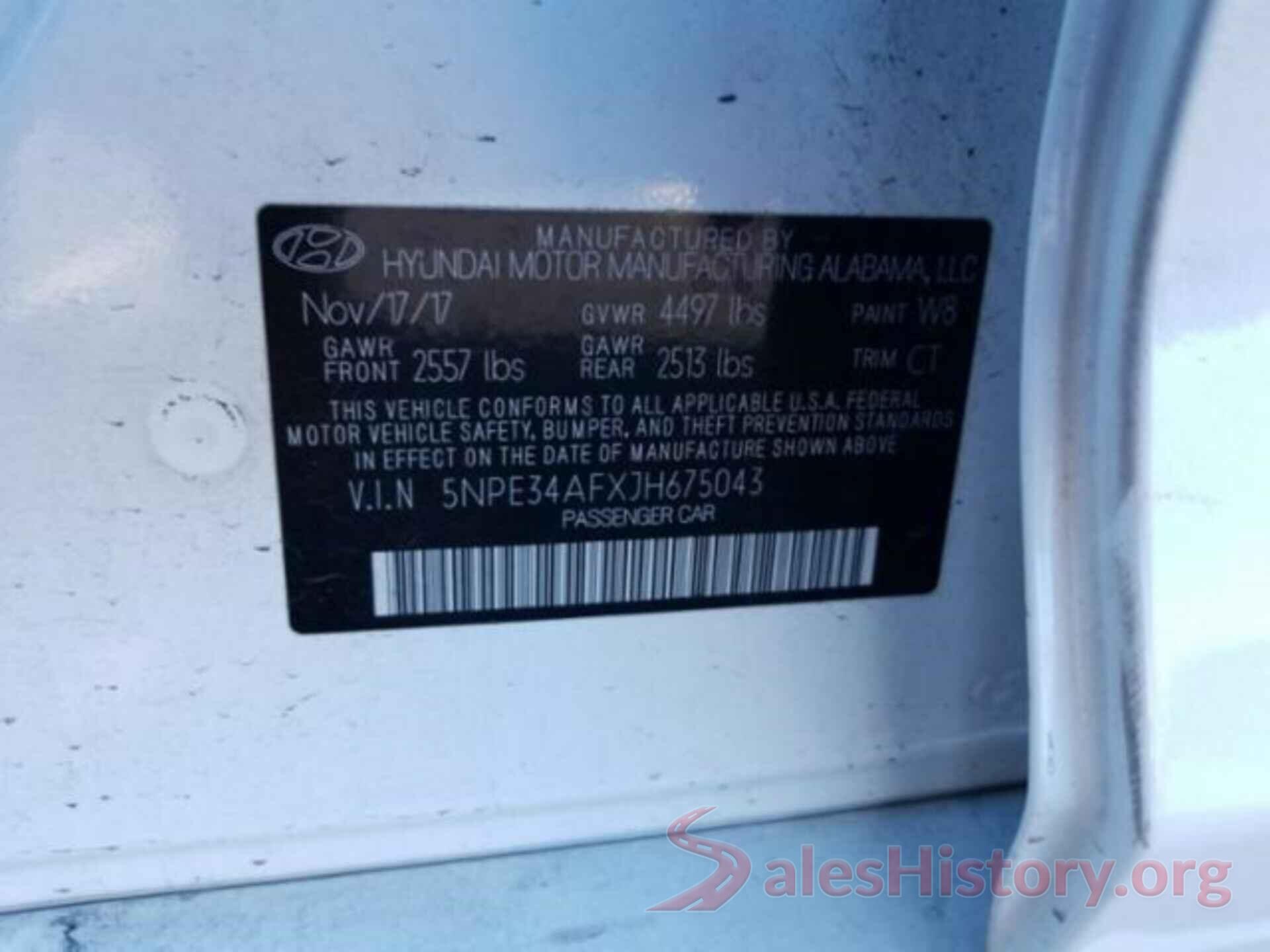 5NPE34AFXJH675043 2018 HYUNDAI SONATA