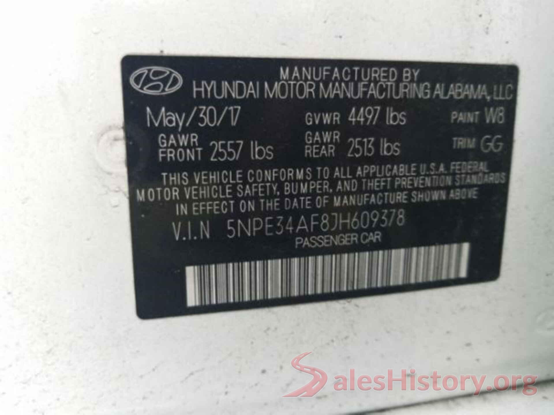 5NPE34AF8JH609378 2018 HYUNDAI SONATA