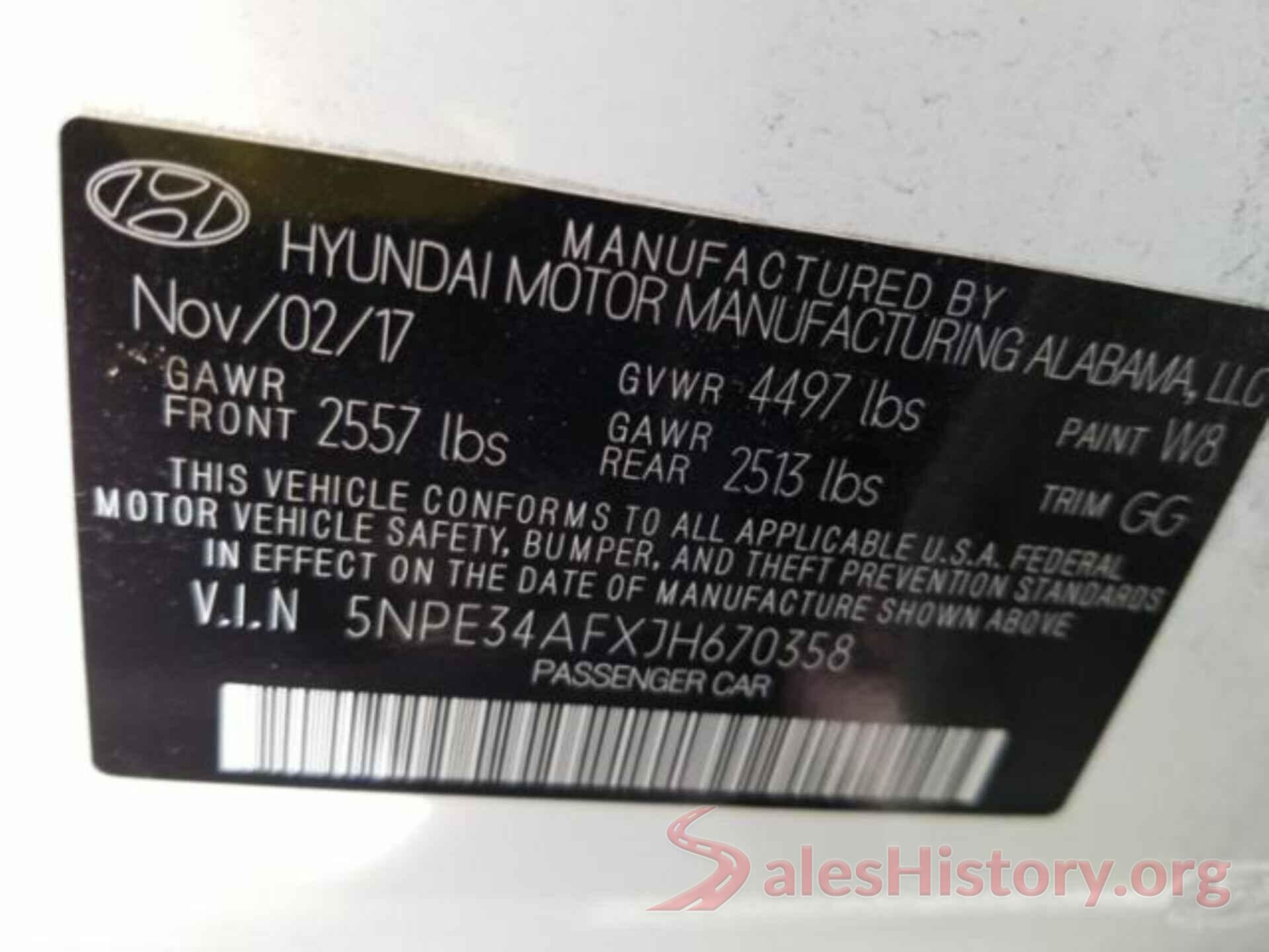 5NPE34AFXJH670358 2018 HYUNDAI SONATA