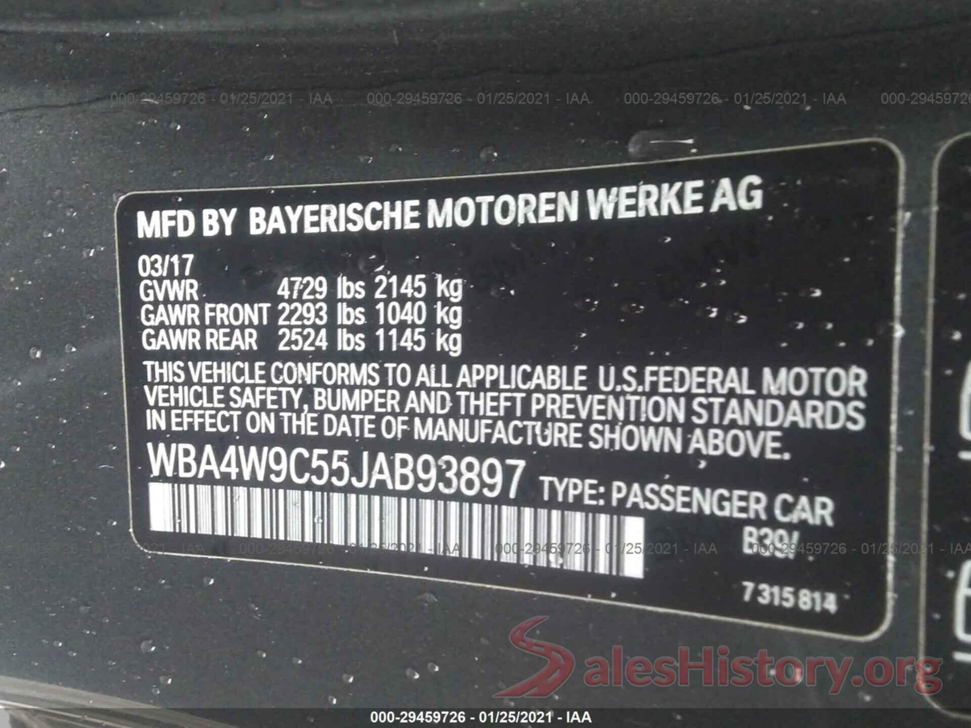 WBA4W9C55JAB93897 2018 BMW 4 SERIES