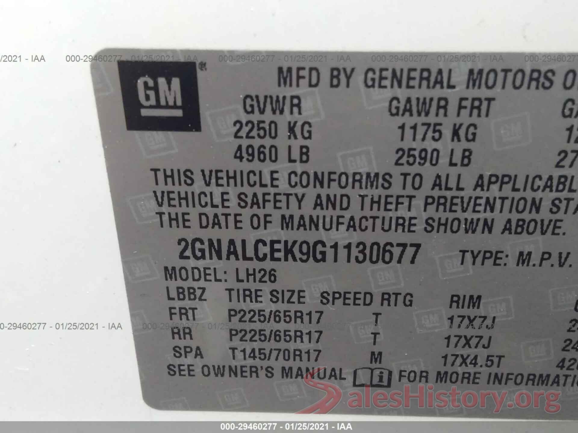 2GNALCEK9G1130677 2016 CHEVROLET EQUINOX