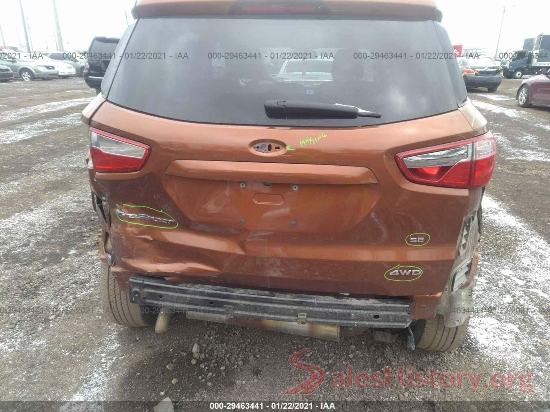 MAJ6P1UL0JC206750 2018 FORD ECOSPORT