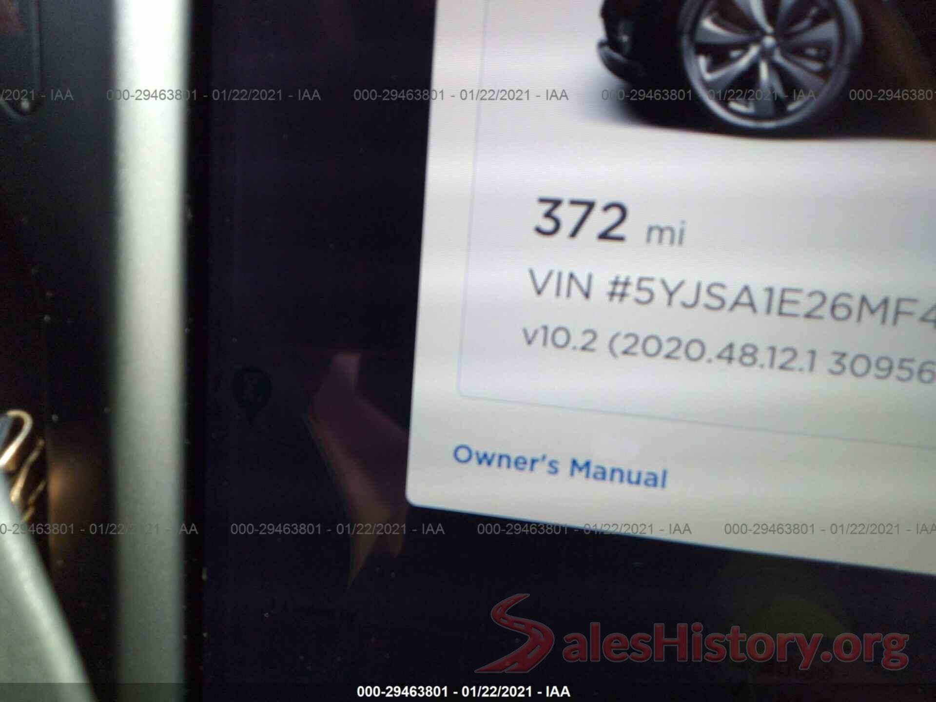 5YJSA1E26MF427079 2021 TESLA MODEL S