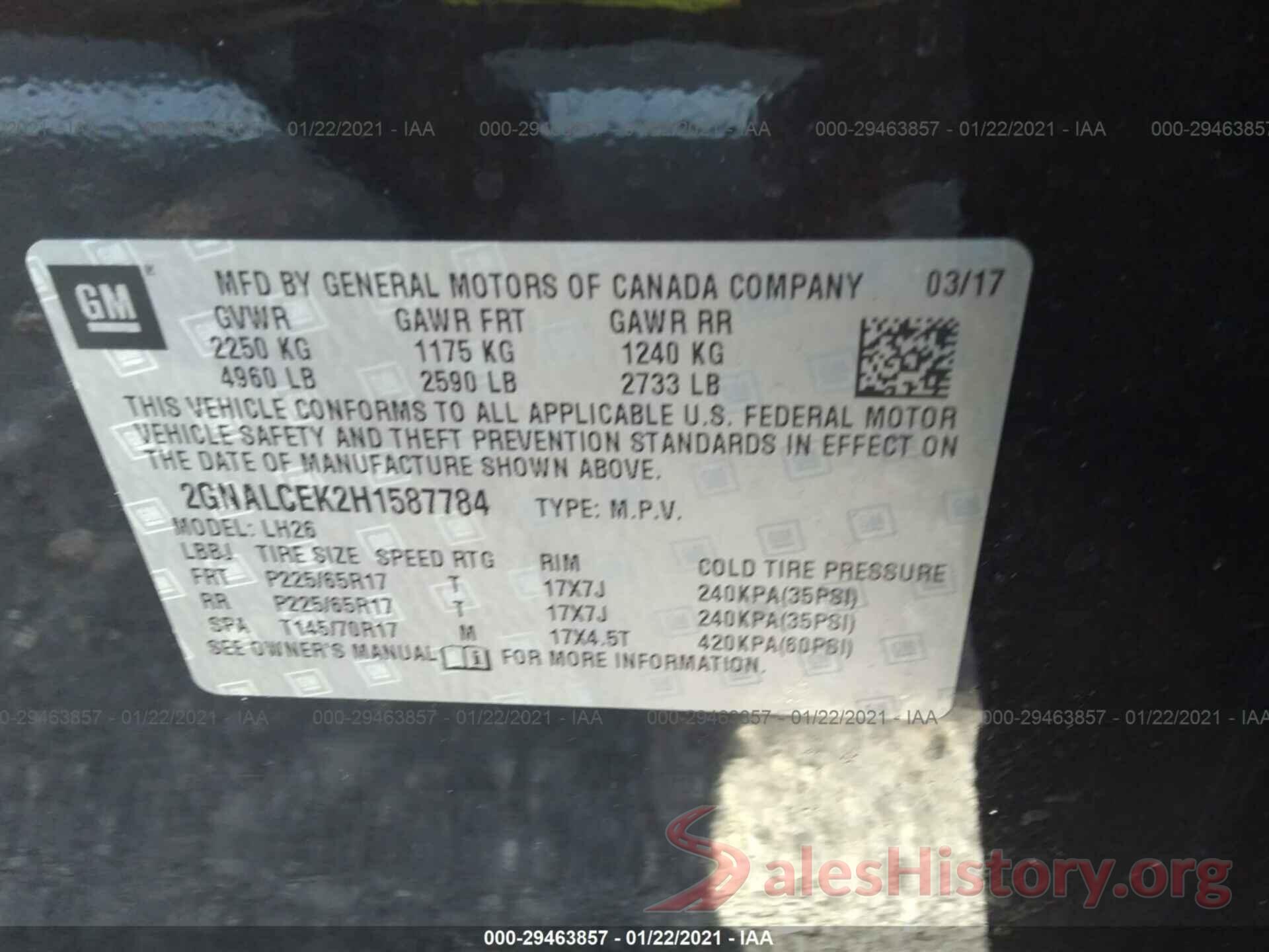 2GNALCEK2H1587784 2017 CHEVROLET EQUINOX