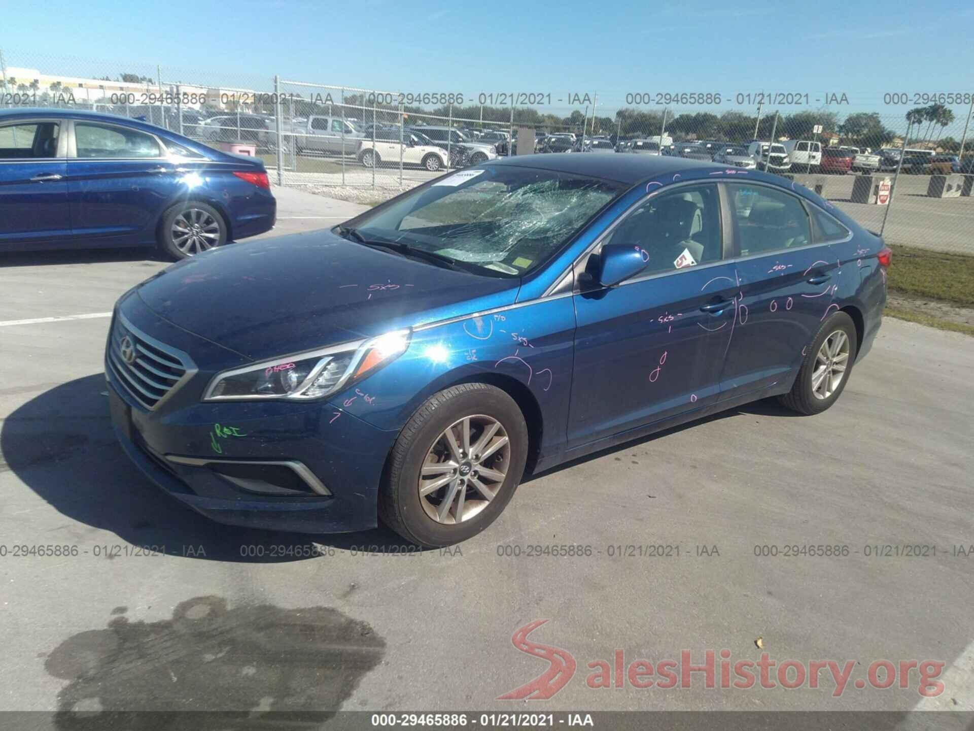 5NPE24AF0GH377919 2016 HYUNDAI SONATA