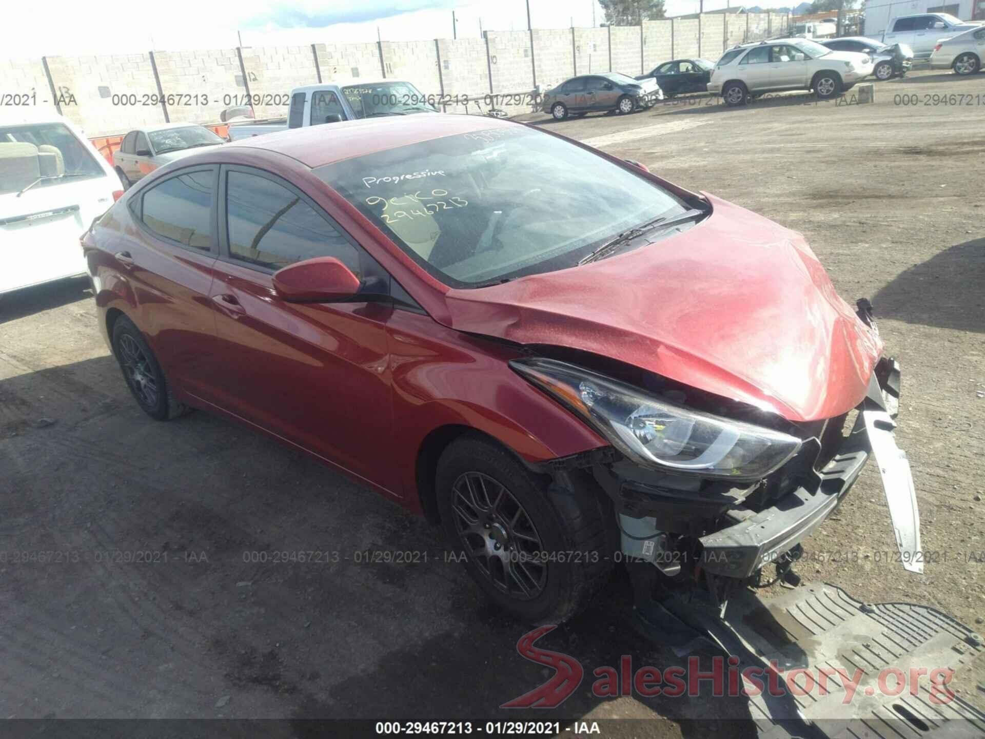 5NPDH4AE7GH769443 2016 HYUNDAI ELANTRA