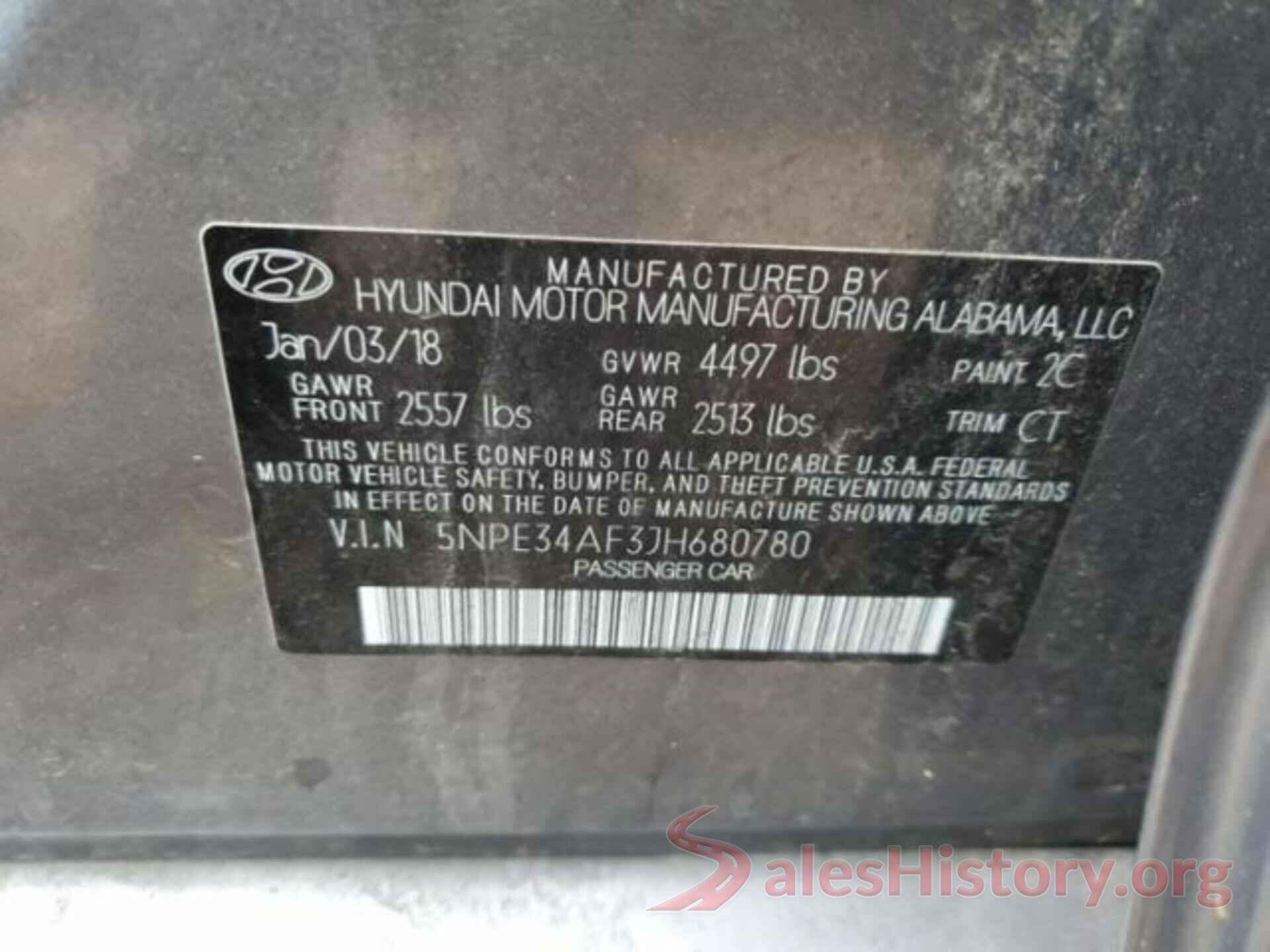 5NPE34AF3JH680780 2018 HYUNDAI SONATA