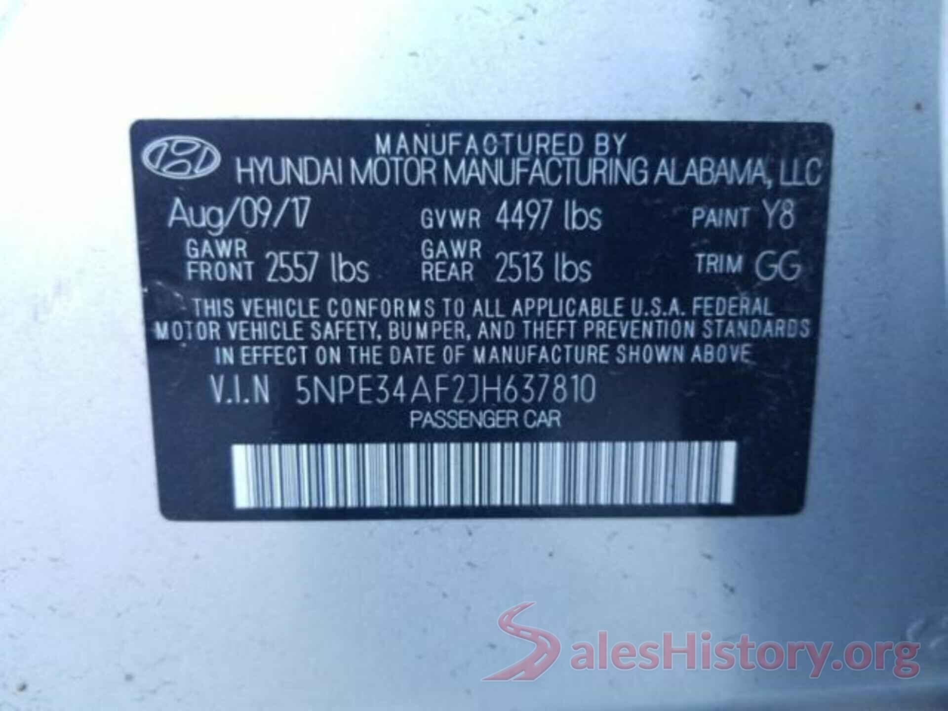 5NPE34AF2JH637810 2018 HYUNDAI SONATA