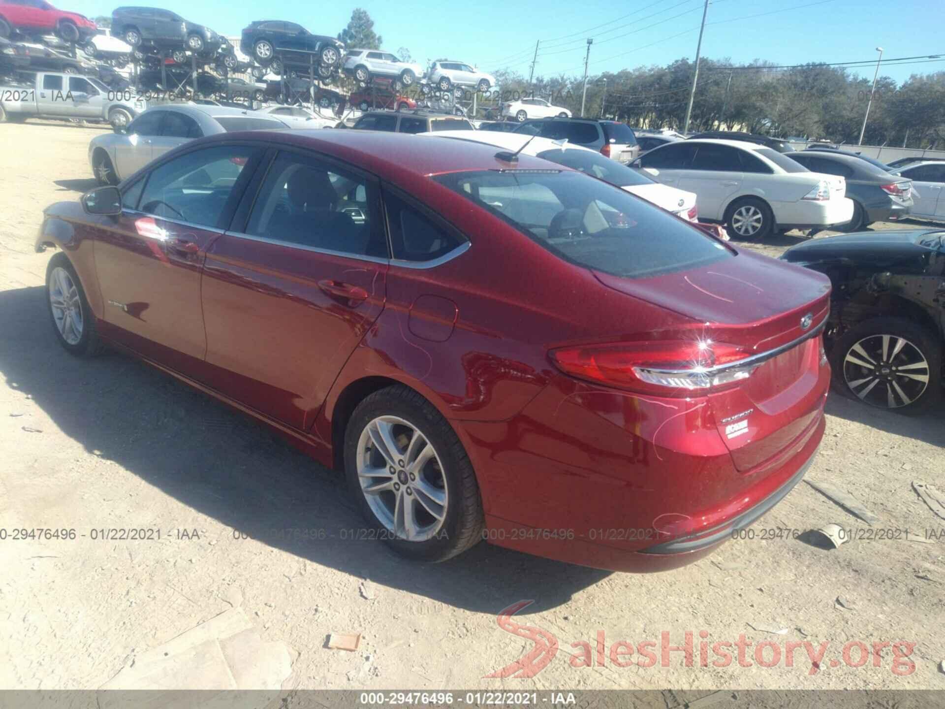 3FA6P0LU6JR172934 2018 FORD FUSION HYBRID