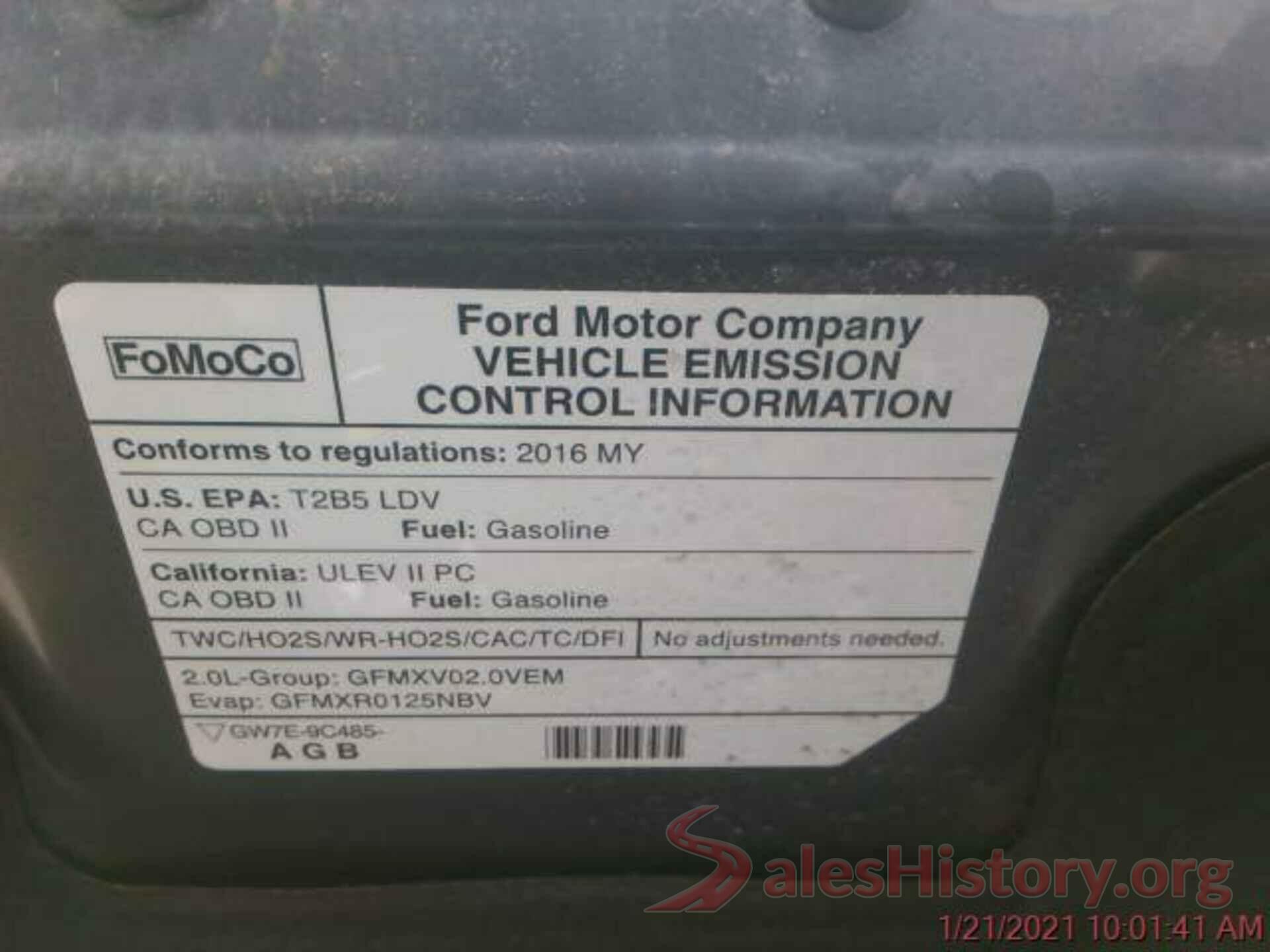 3FA6P0T97GR293704 2016 FORD FUSION