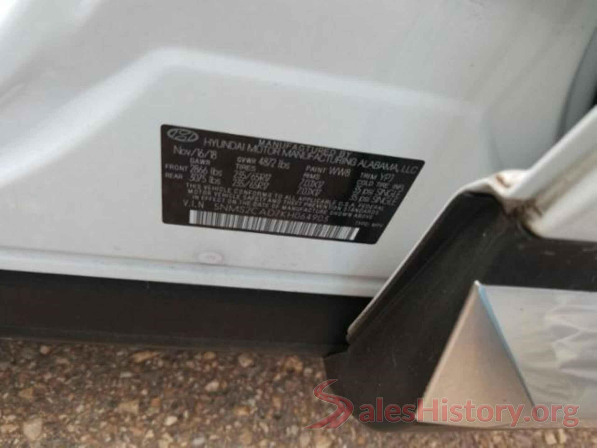 5NMS2CAD7KH064903 2019 HYUNDAI SANTA FE