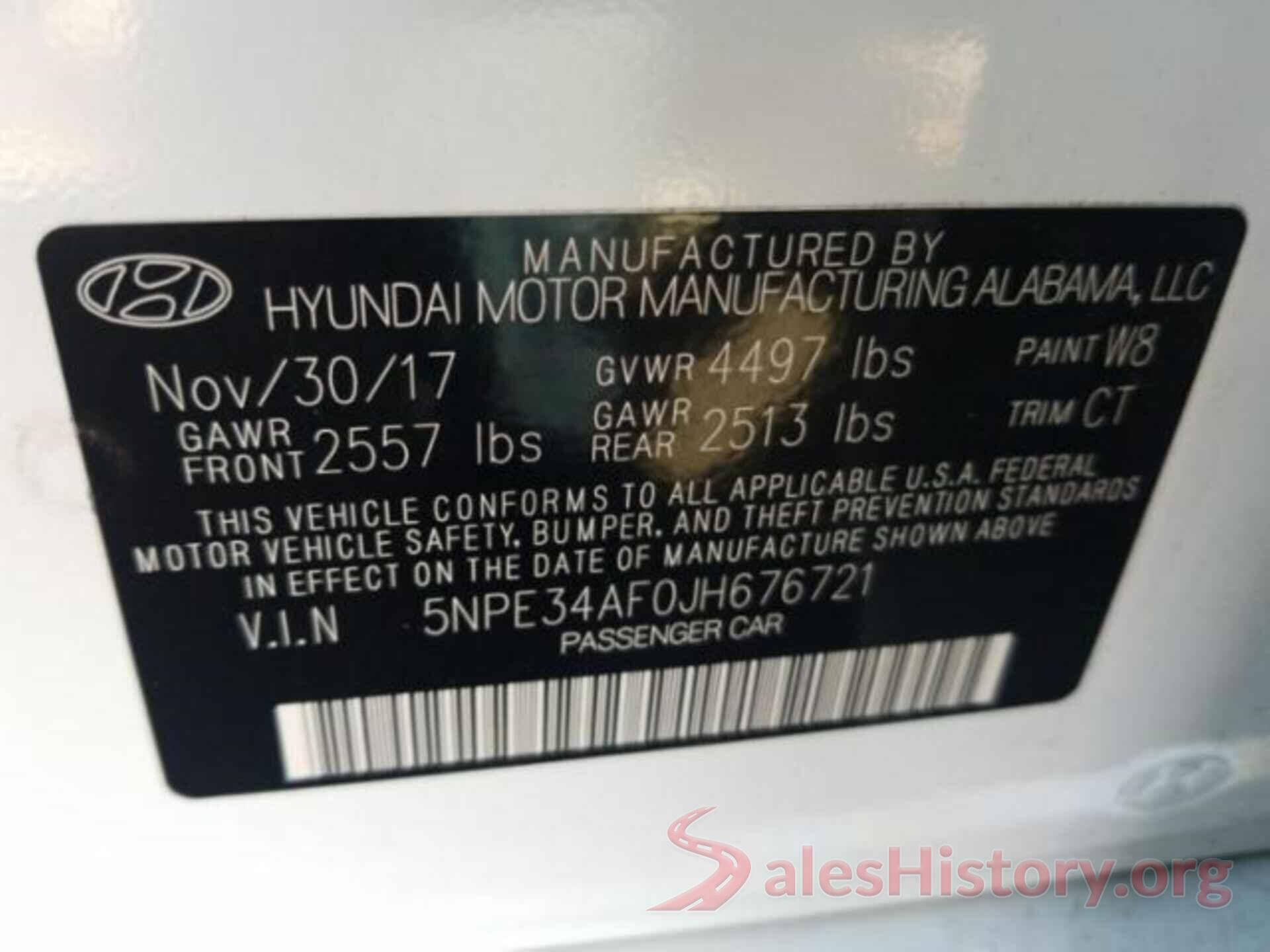 5NPE34AF0JH676721 2018 HYUNDAI SONATA