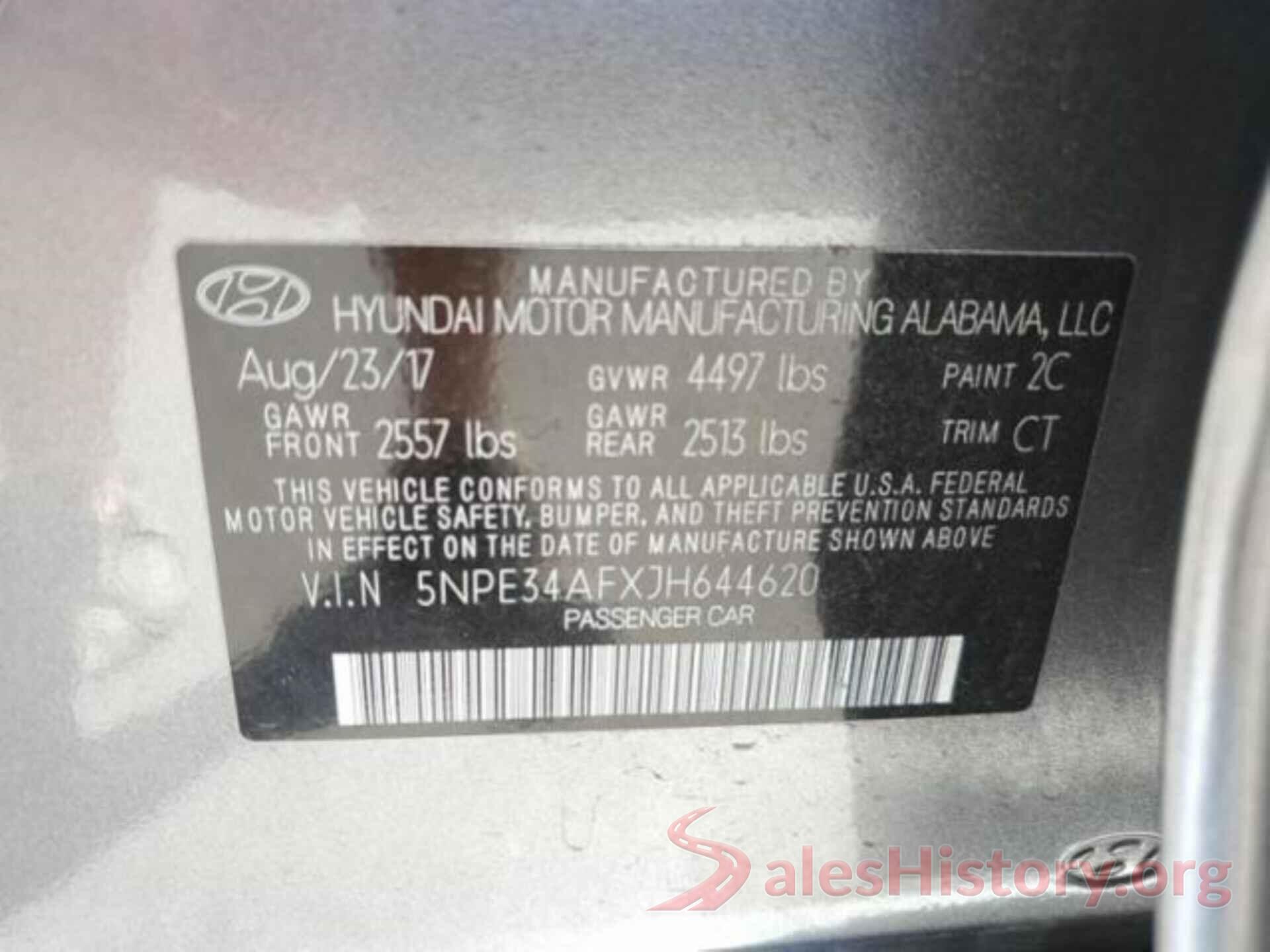 5NPE34AFXJH644620 2018 HYUNDAI SONATA