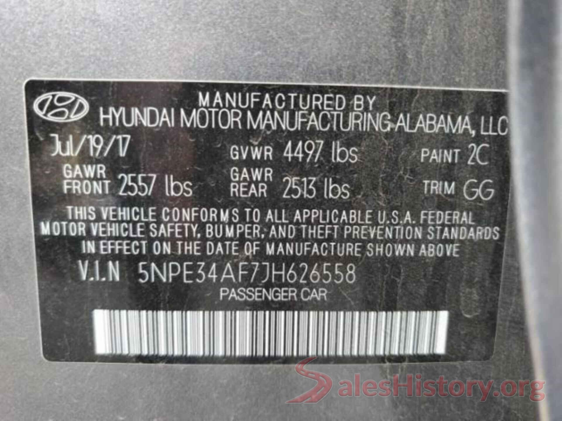 5NPE34AF7JH626558 2018 HYUNDAI SONATA