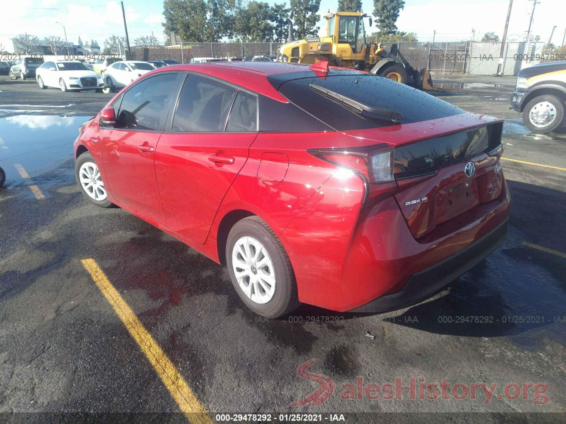 JTDKARFU0K3091454 2019 TOYOTA PRIUS