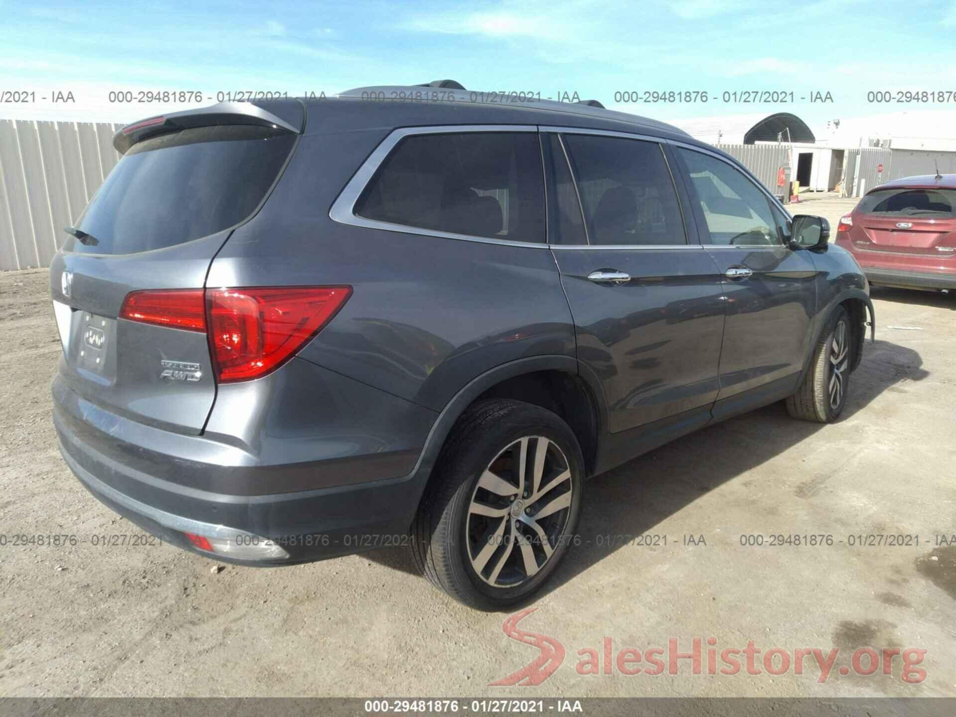 5FNYF6H99GB047322 2016 HONDA PILOT