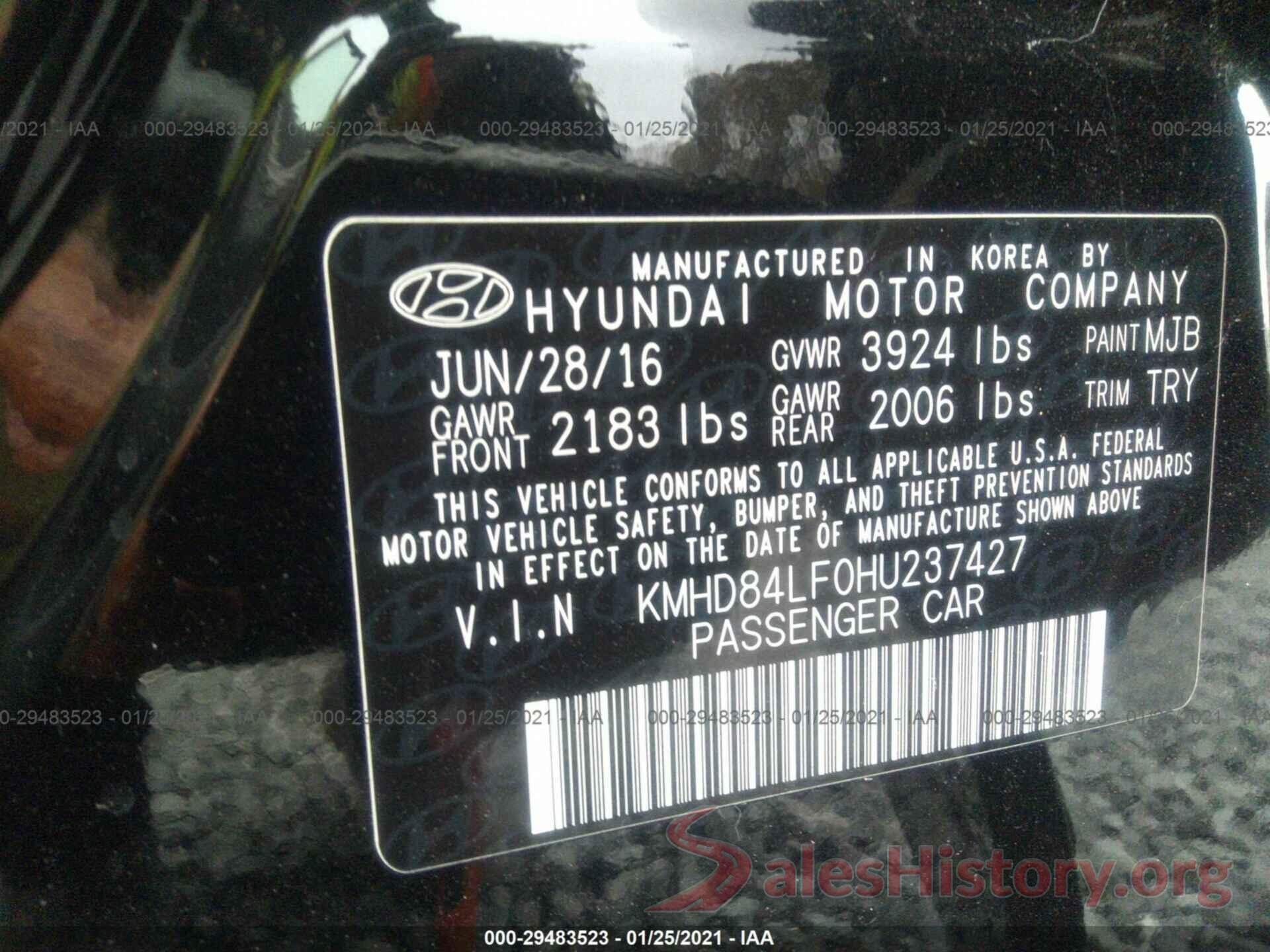 KMHD84LF0HU237427 2017 HYUNDAI ELANTRA