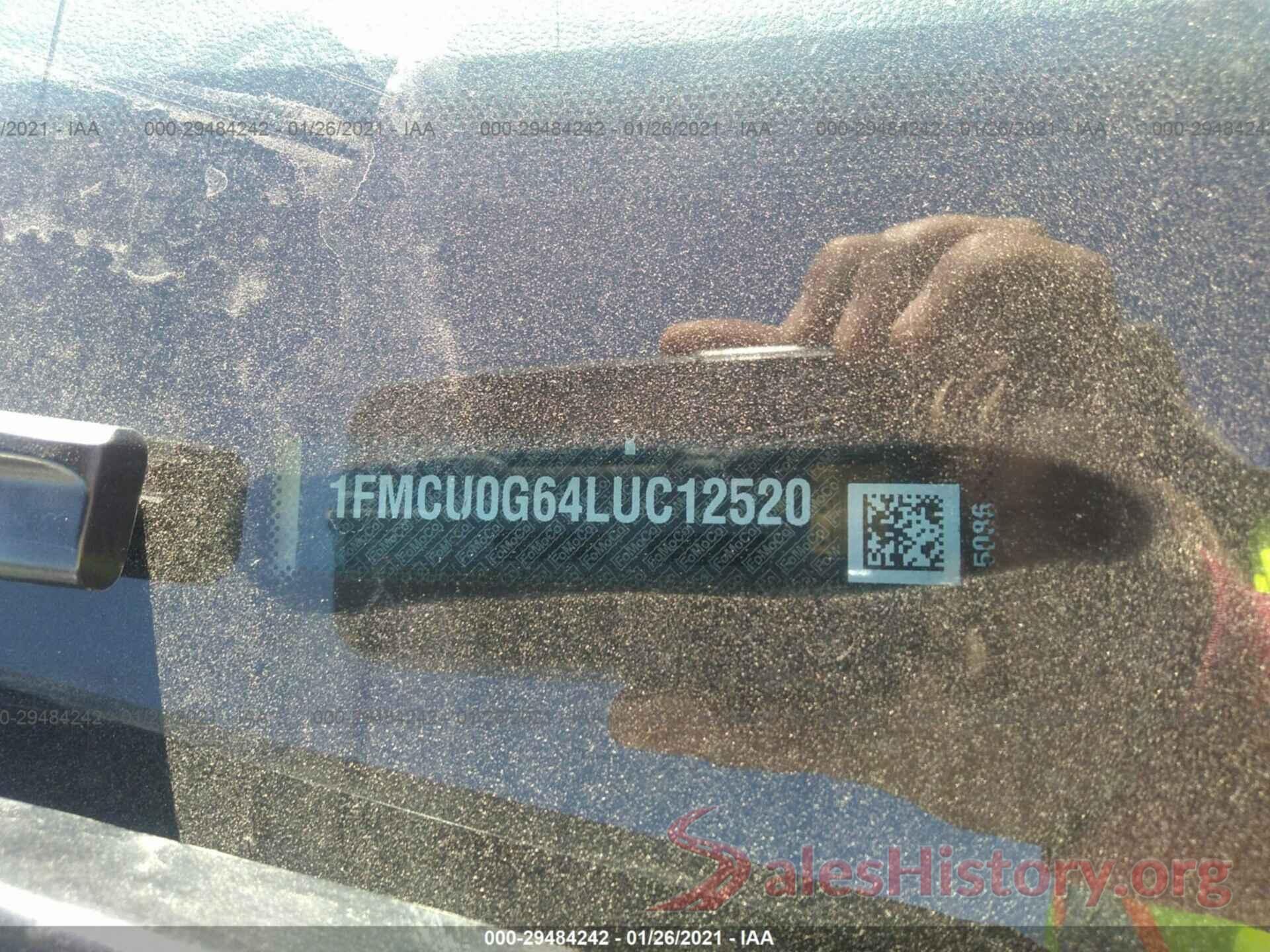 1FMCU0G64LUC12520 2020 FORD ESCAPE