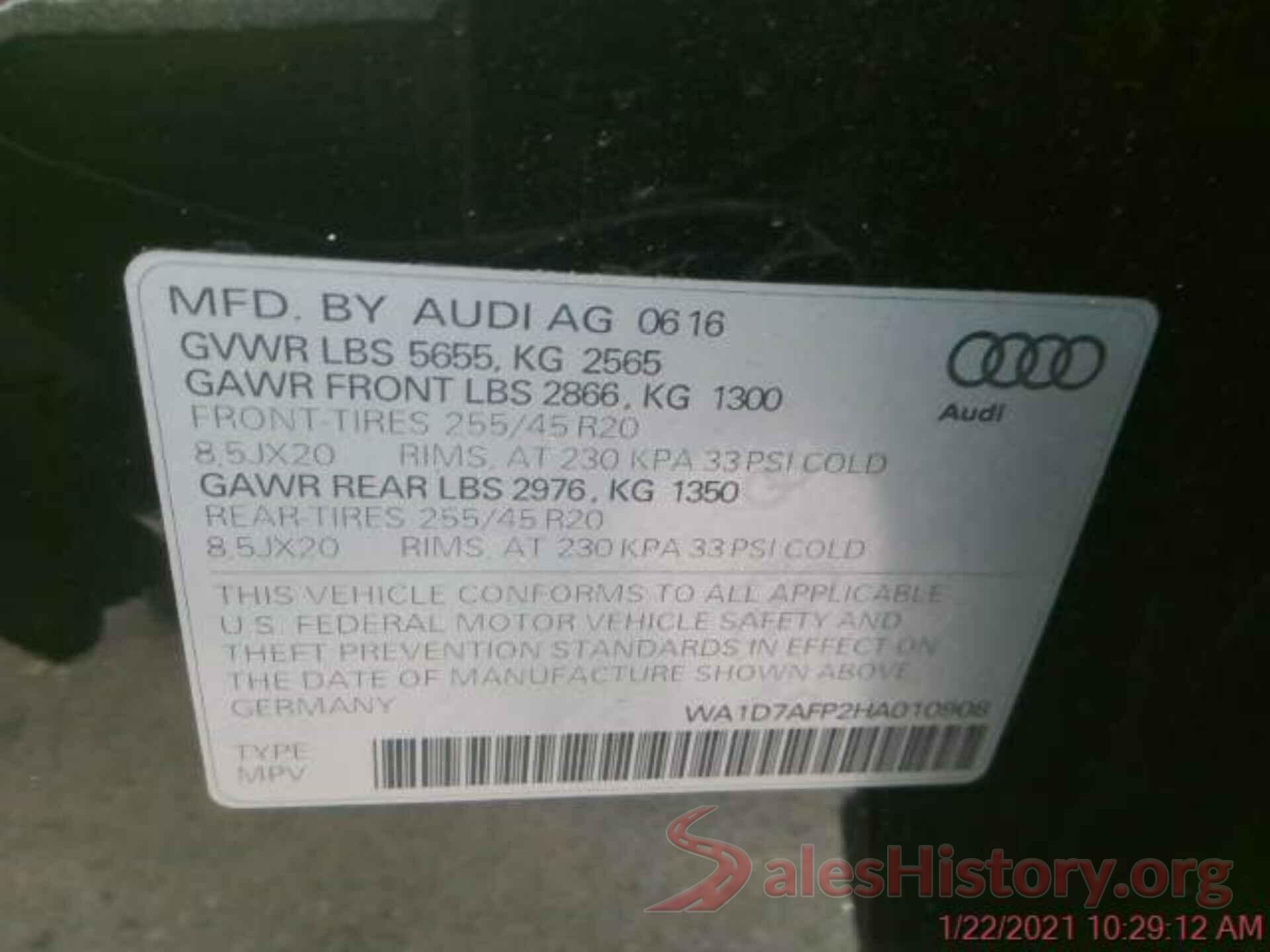 WA1D7AFP2HA010908 2017 AUDI Q5