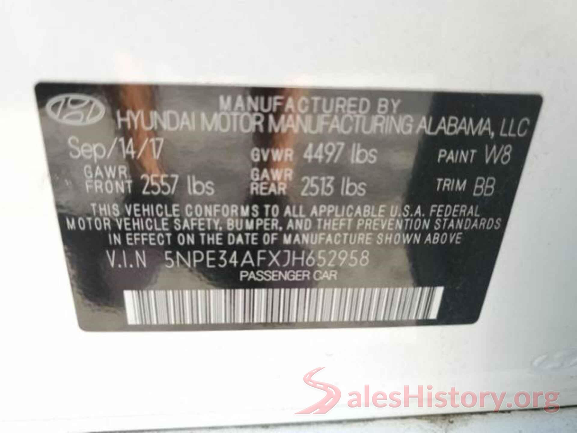 5NPE34AFXJH652958 2018 HYUNDAI SONATA