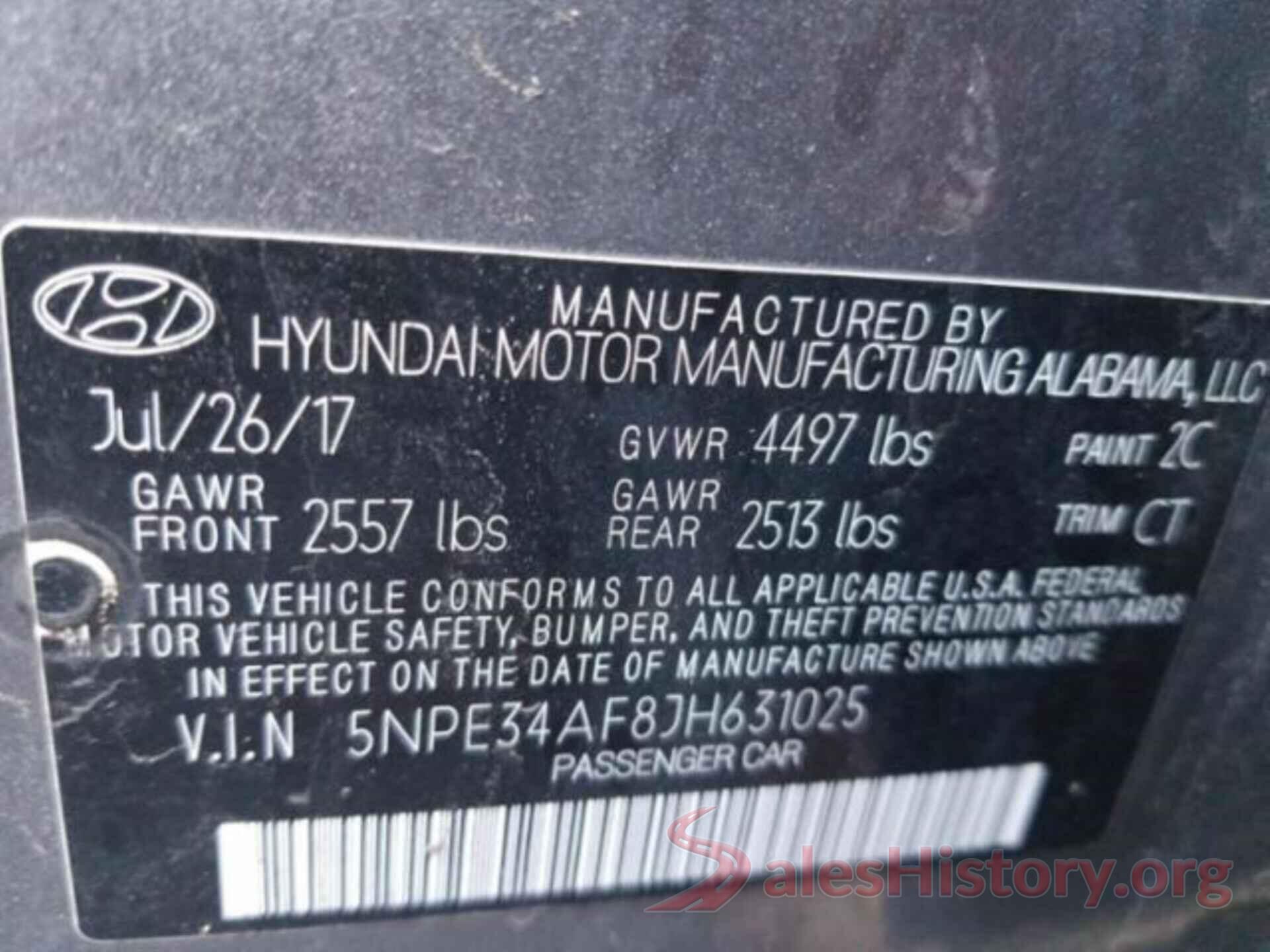 5NPE34AF8JH631025 2018 HYUNDAI SONATA