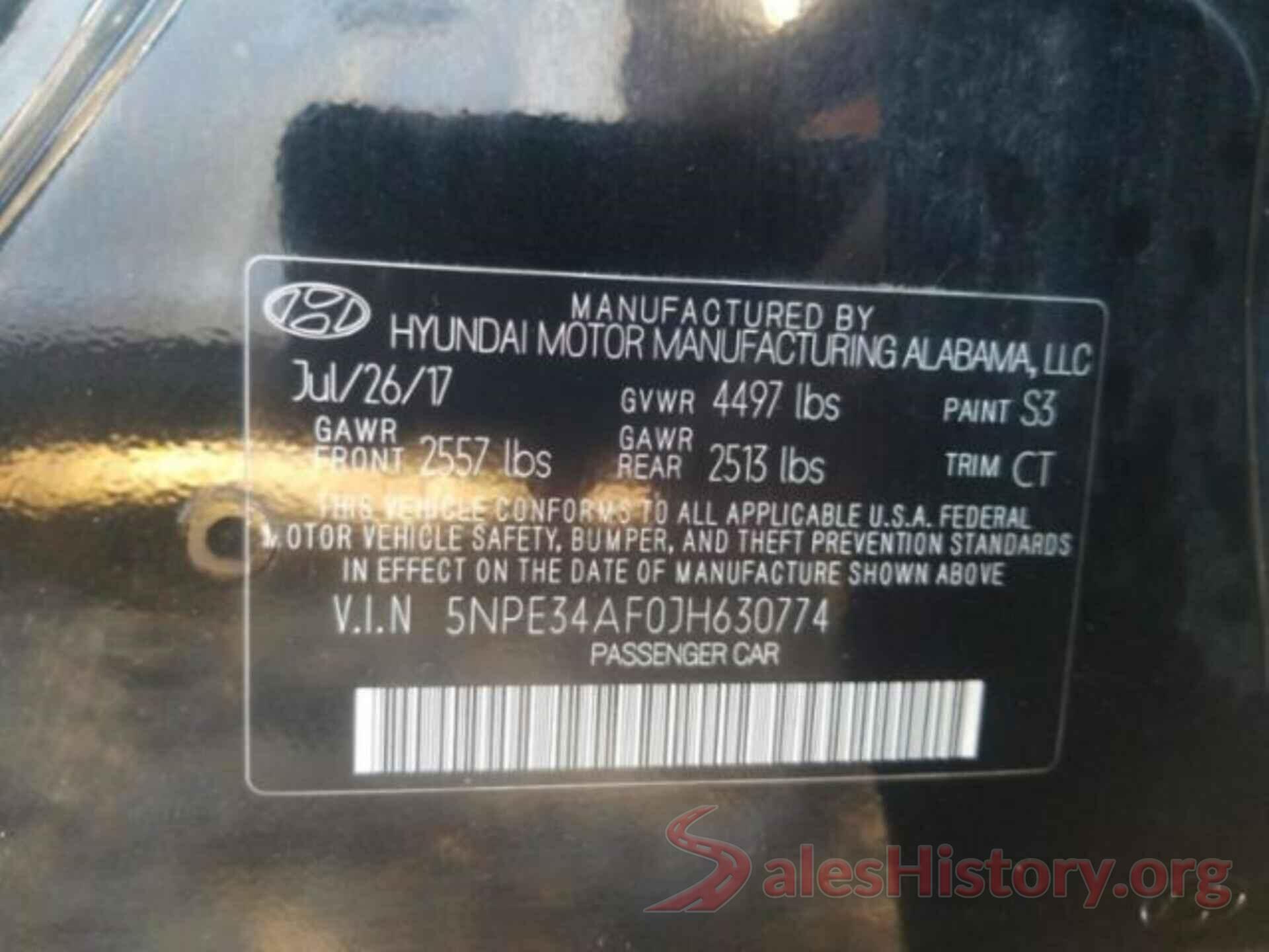 5NPE34AF0JH630774 2018 HYUNDAI SONATA