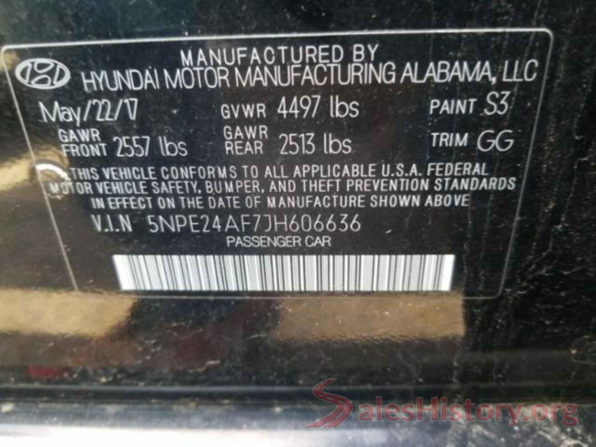 5NPE24AF7JH606636 2018 HYUNDAI SONATA