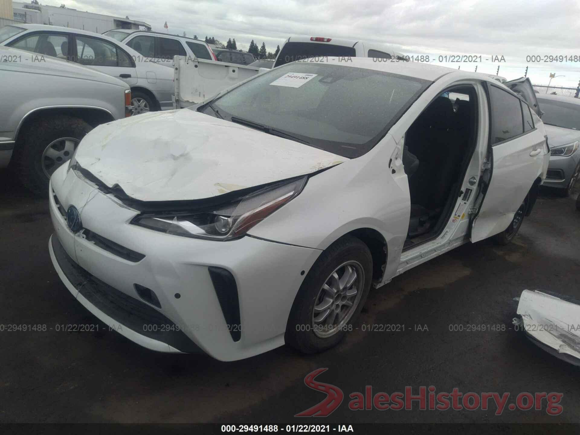 JTDKARFU0K3080924 2019 TOYOTA PRIUS