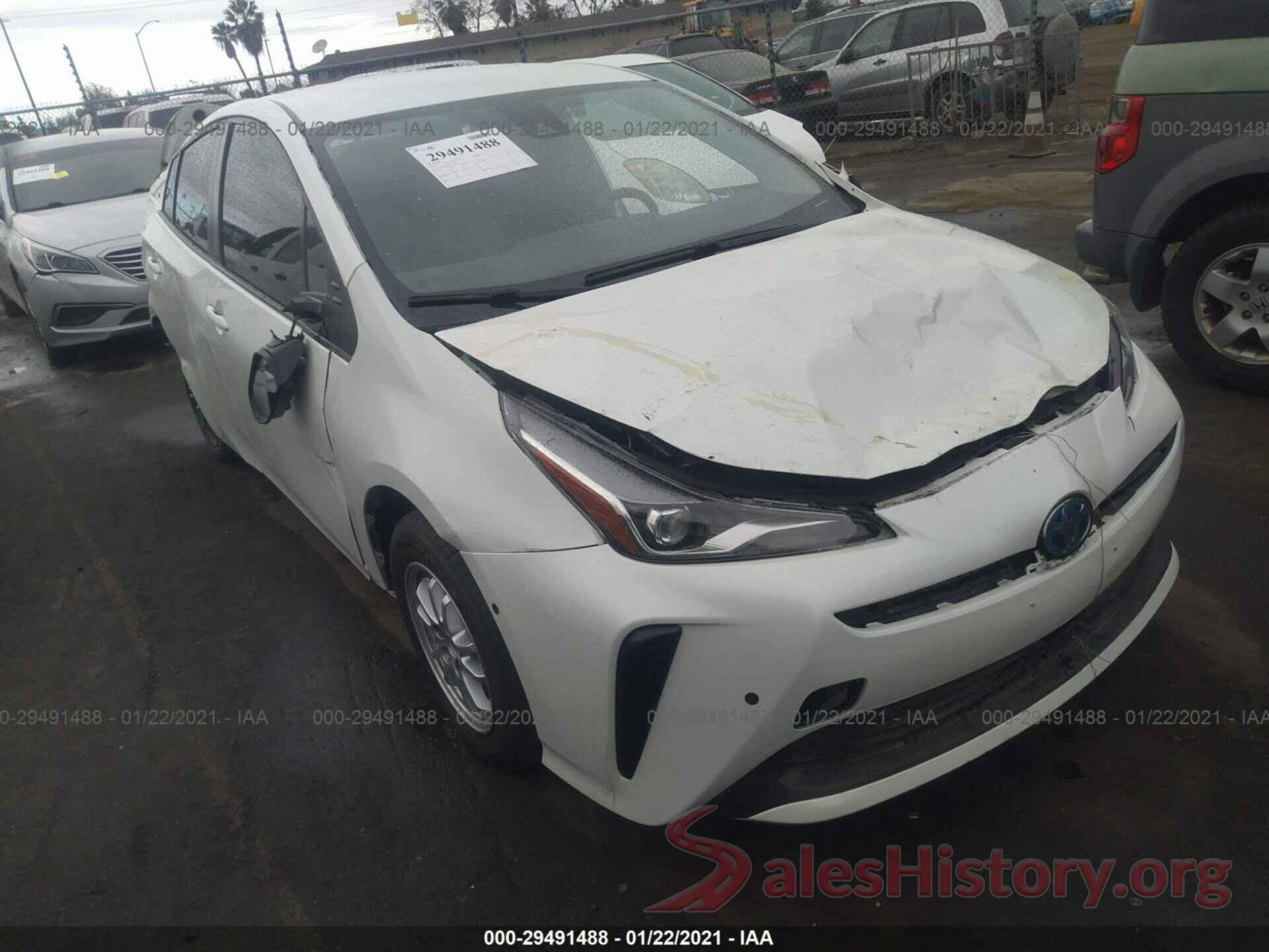 JTDKARFU0K3080924 2019 TOYOTA PRIUS