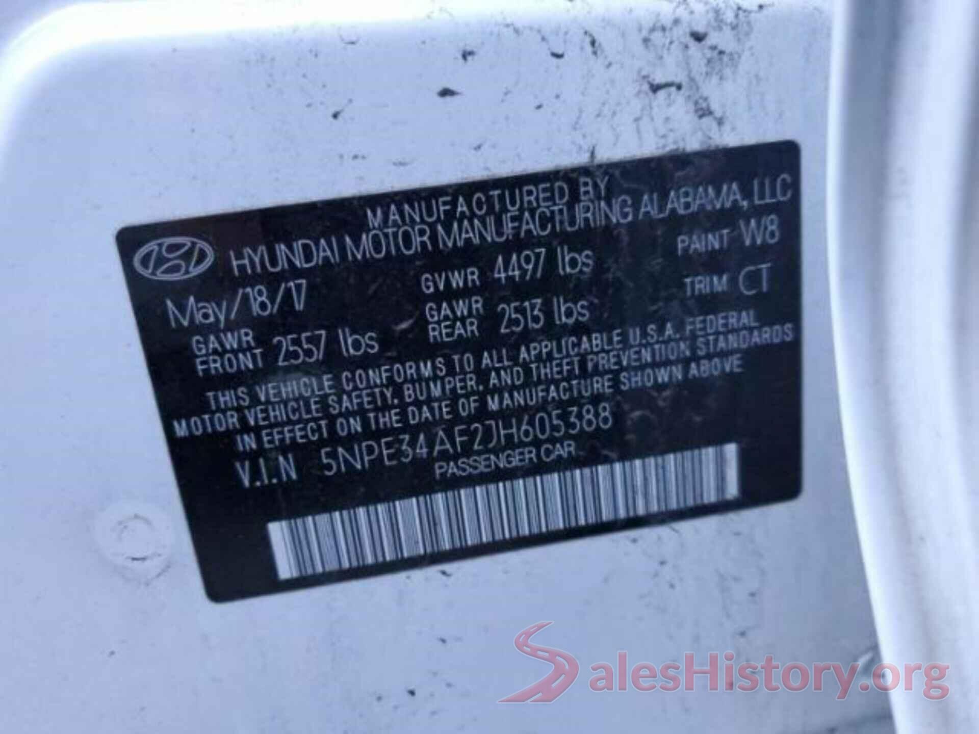 5NPE34AF2JH605388 2018 HYUNDAI SONATA