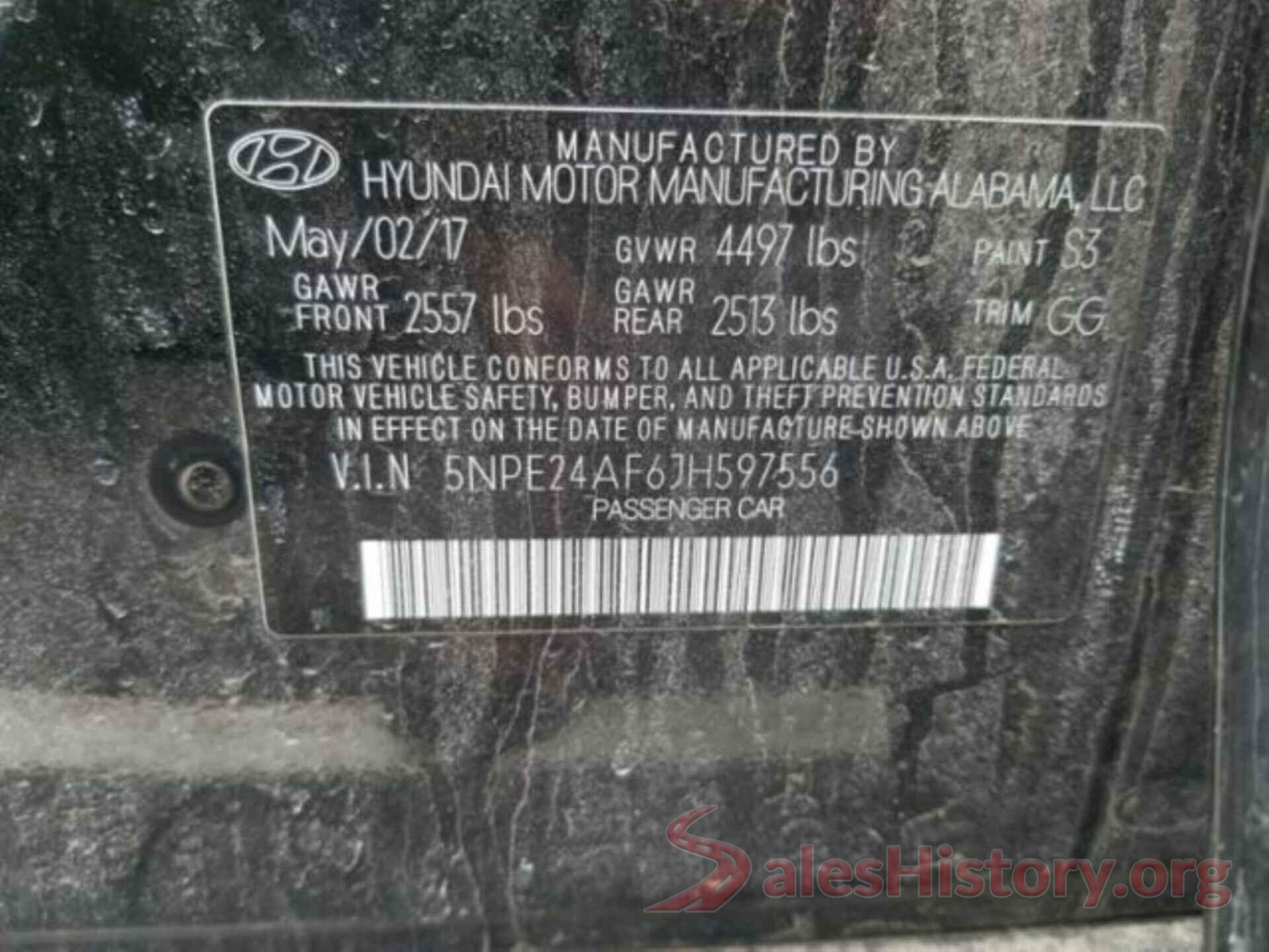 5NPE24AF6JH597556 2018 HYUNDAI SONATA