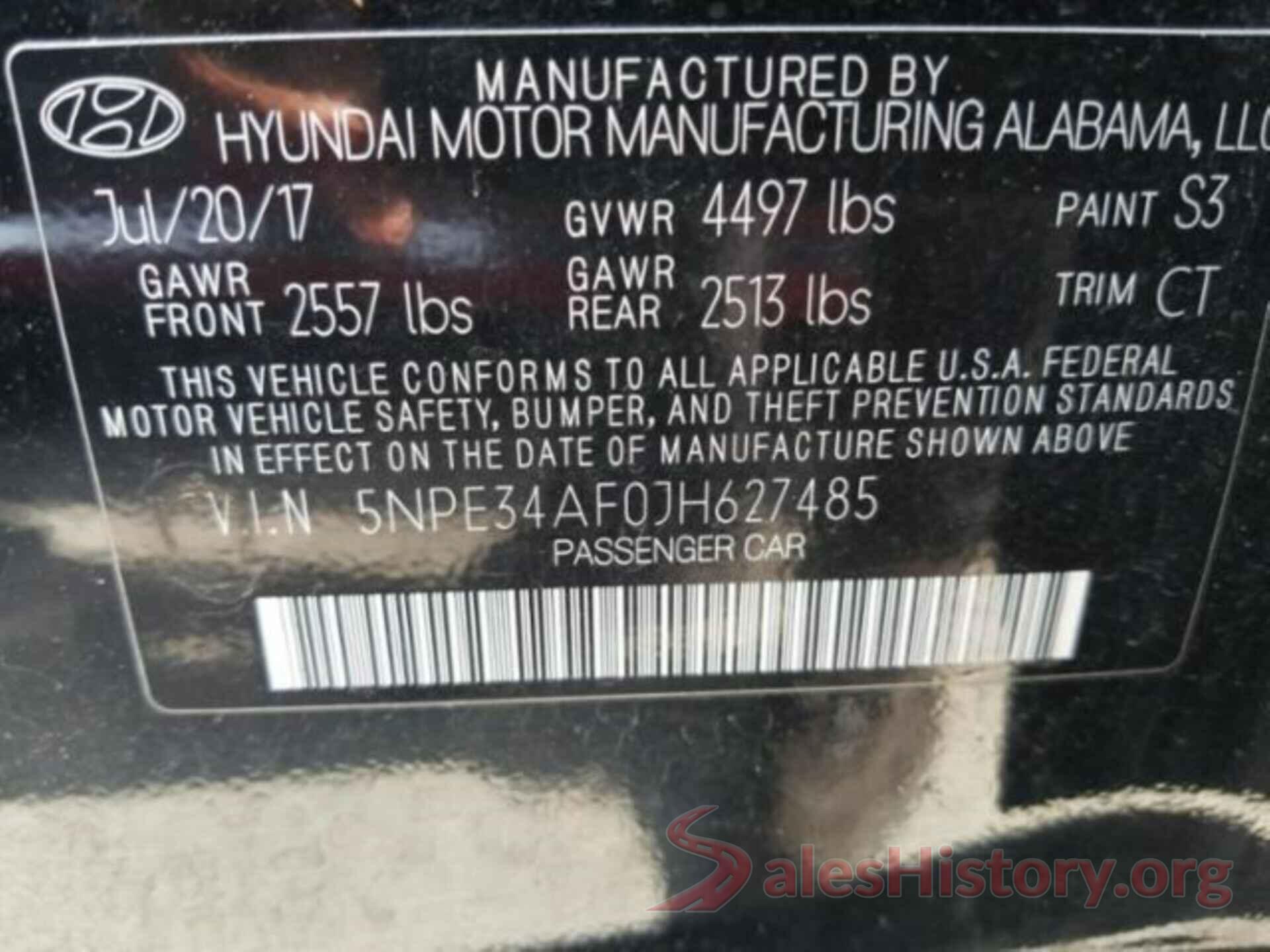 5NPE34AF0JH627485 2018 HYUNDAI SONATA