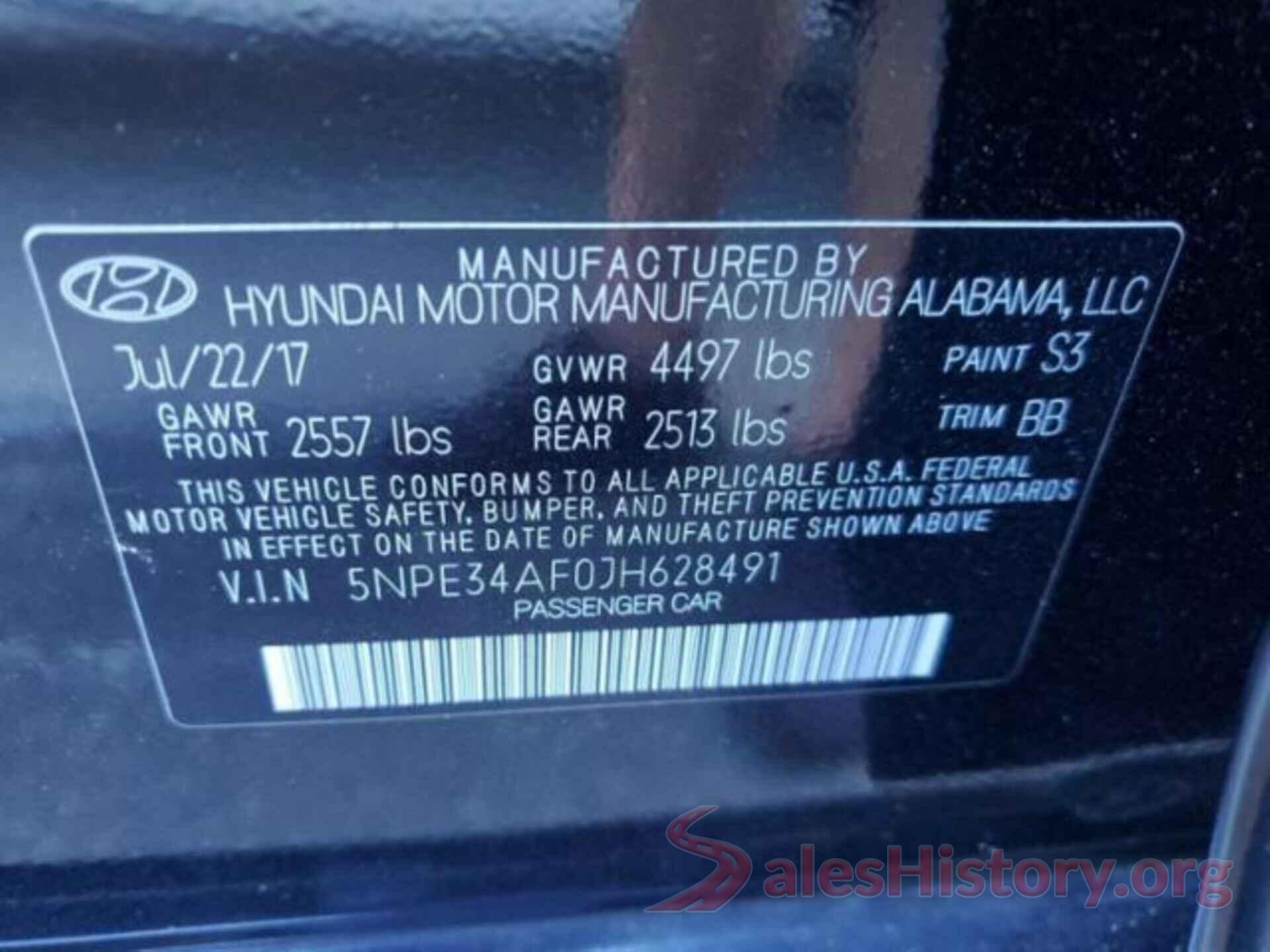 5NPE34AF0JH628491 2018 HYUNDAI SONATA