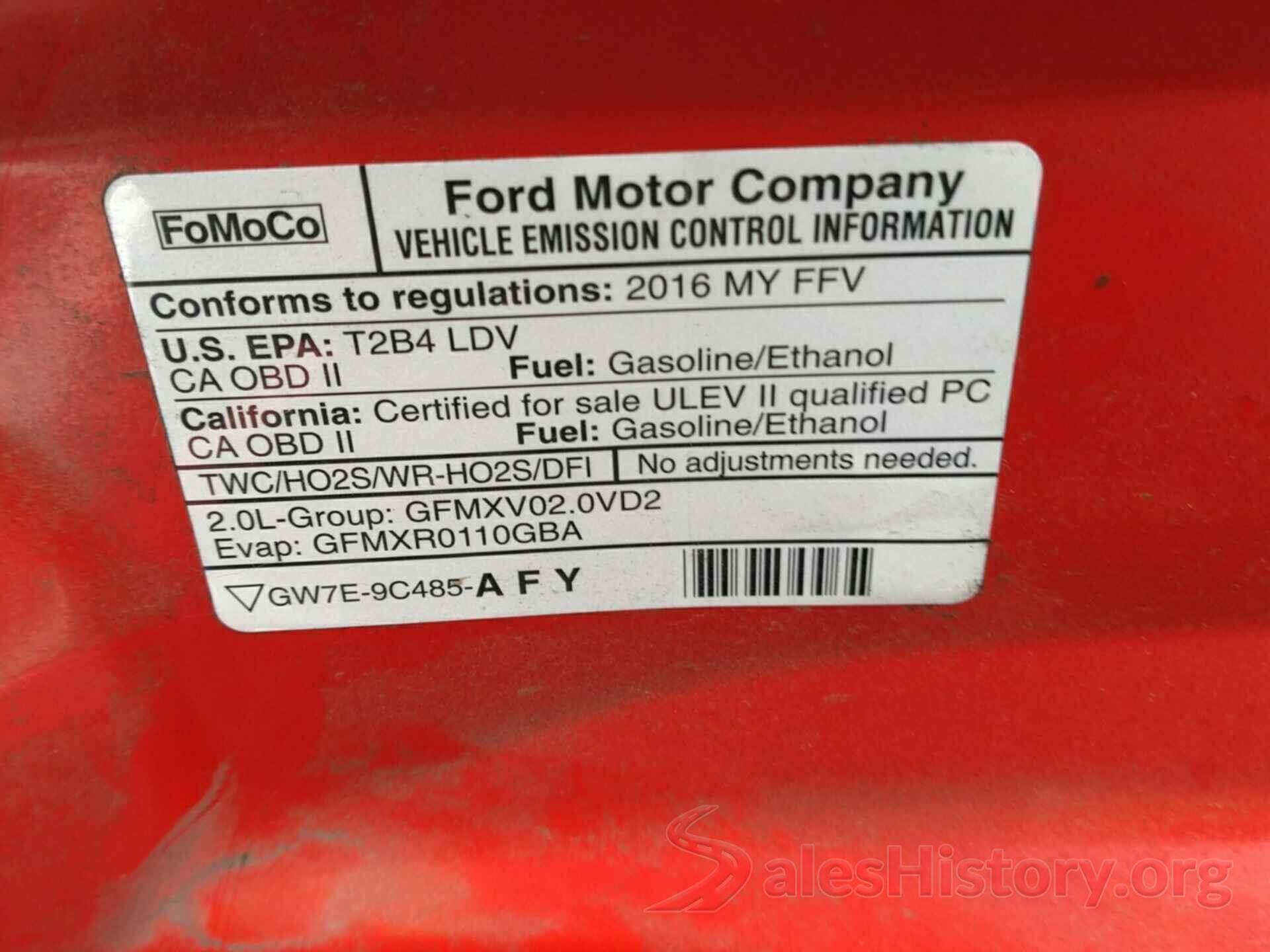 1FADP3F29GL276005 2016 FORD FOCUS