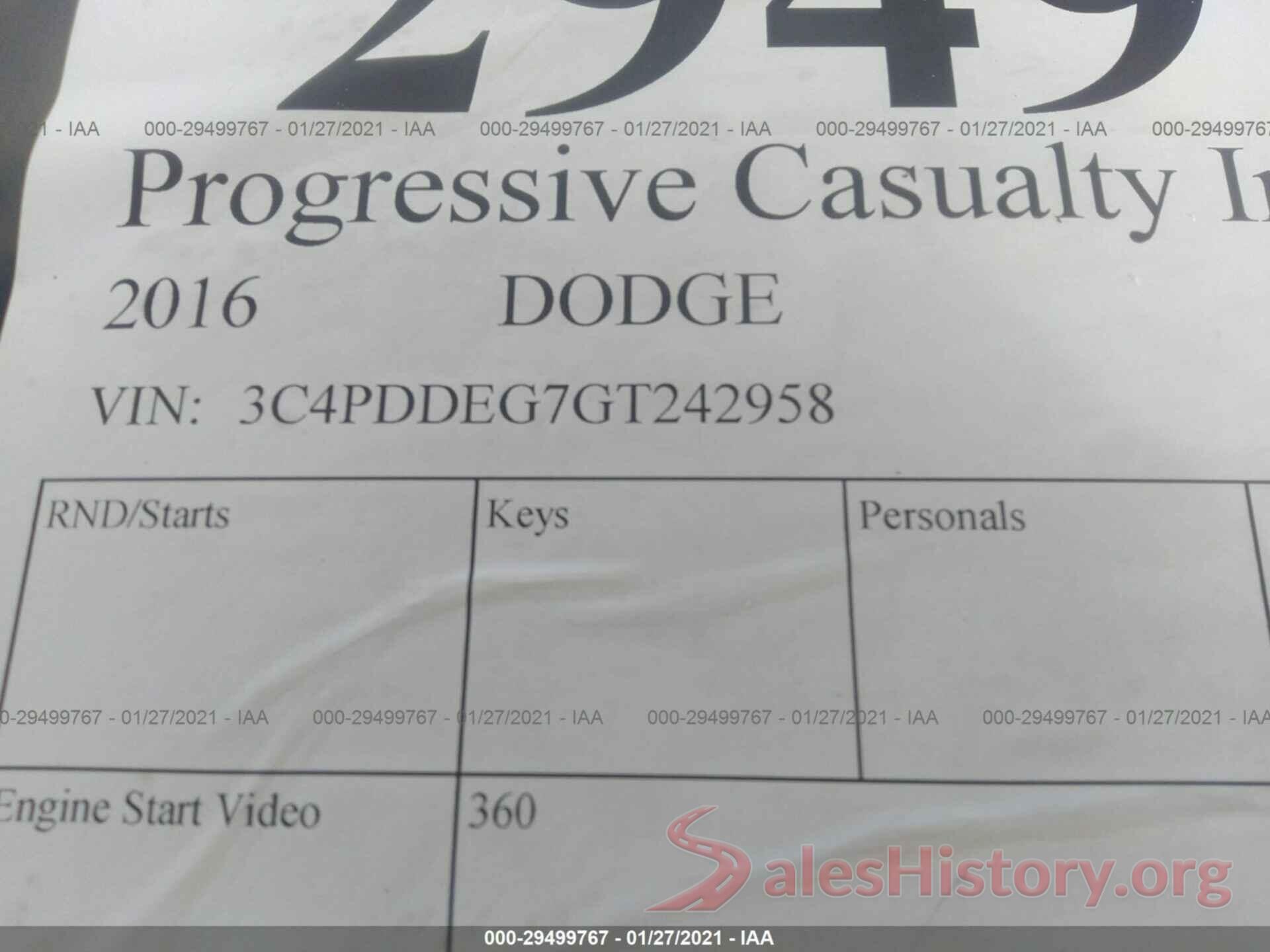 3C4PDDEG7GT242958 2016 DODGE JOURNEY