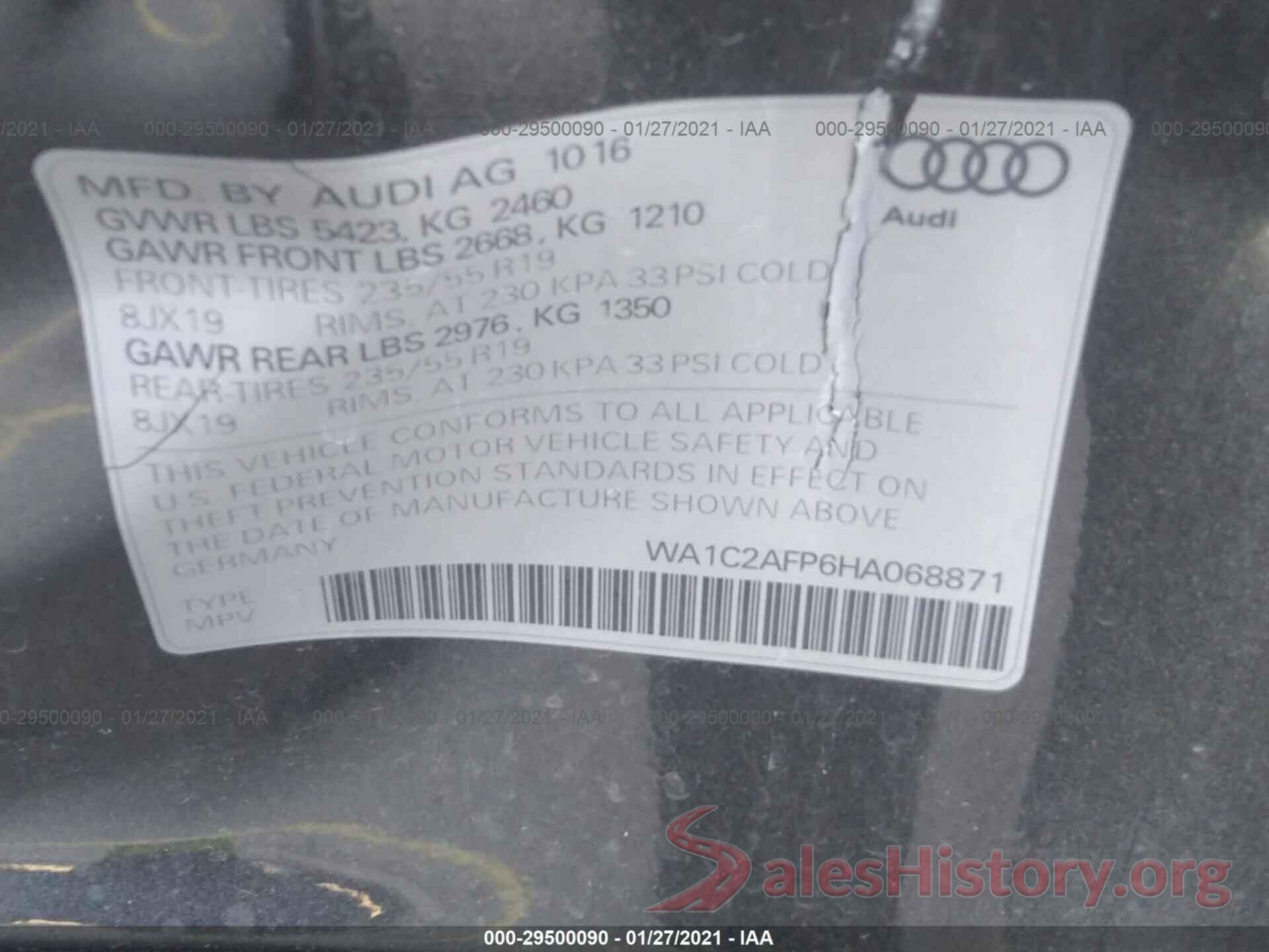 WA1C2AFP6HA068871 2017 AUDI Q5