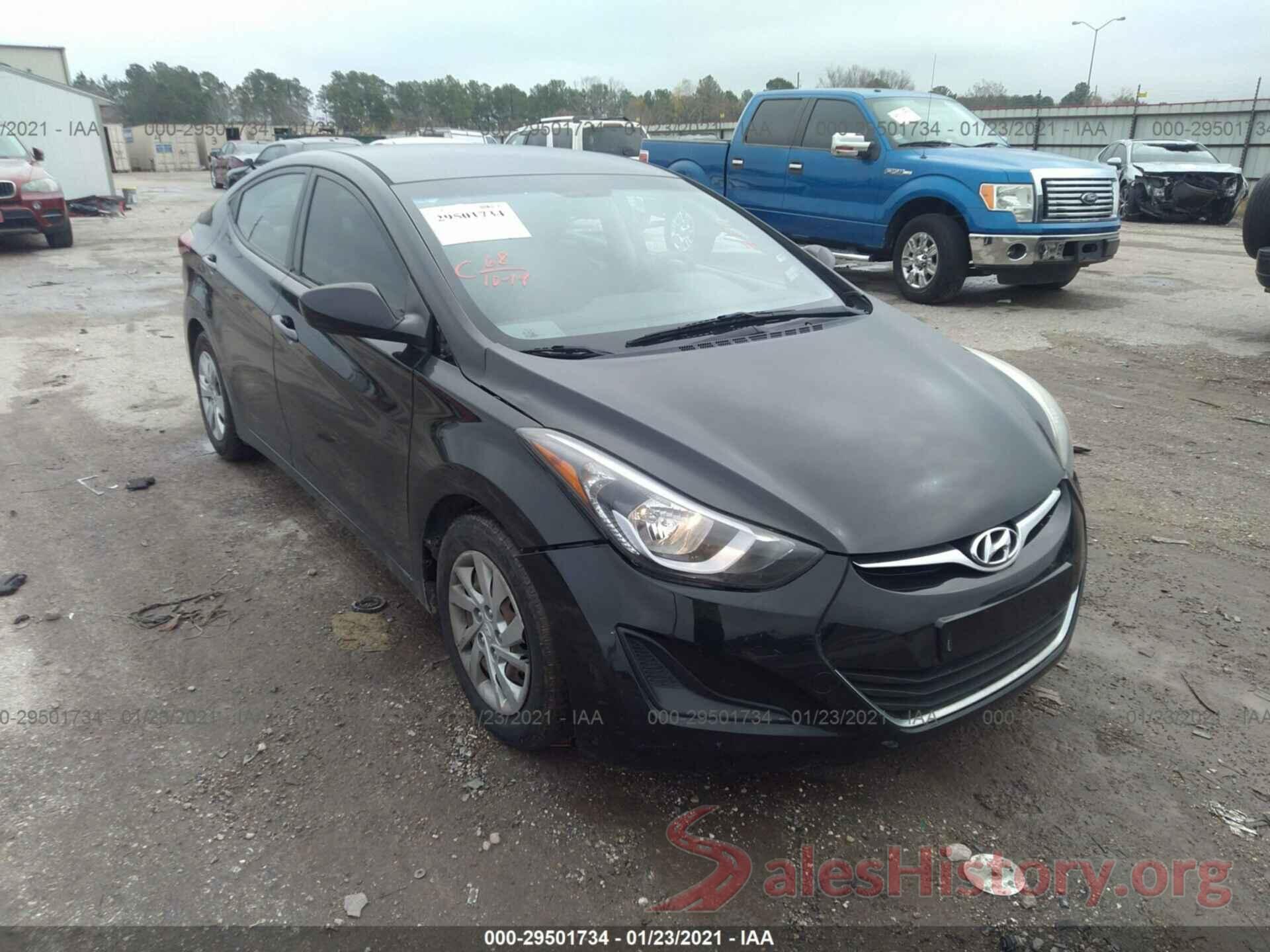 5NPDH4AE2GH663496 2016 HYUNDAI ELANTRA