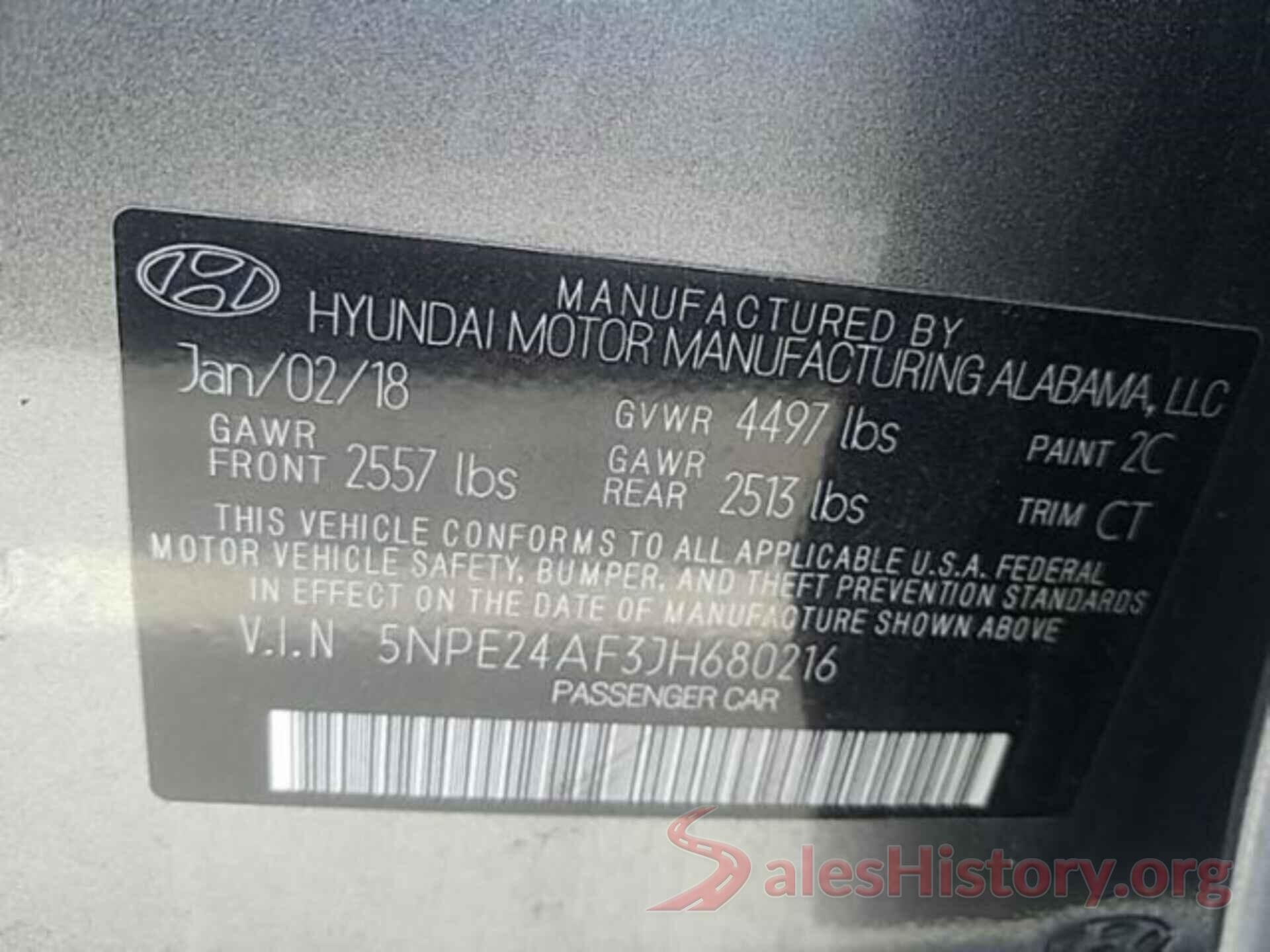 5NPE24AF3JH680216 2018 HYUNDAI SONATA